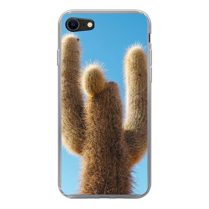 MuchoWow Handyhülle Kaktus mit blauem Himmel Handyhülle Apple iPhone 8 Smartphone-Bumper Print Handy Schutzhülle