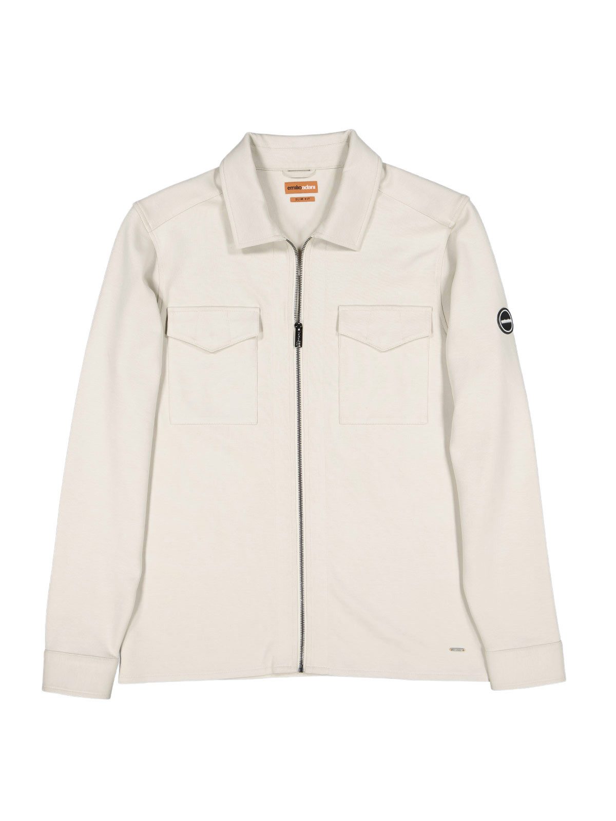 emilio adani Sweatshirt Herren Overshirt aus Sweat-Material, Beige – Bild 5 von 5