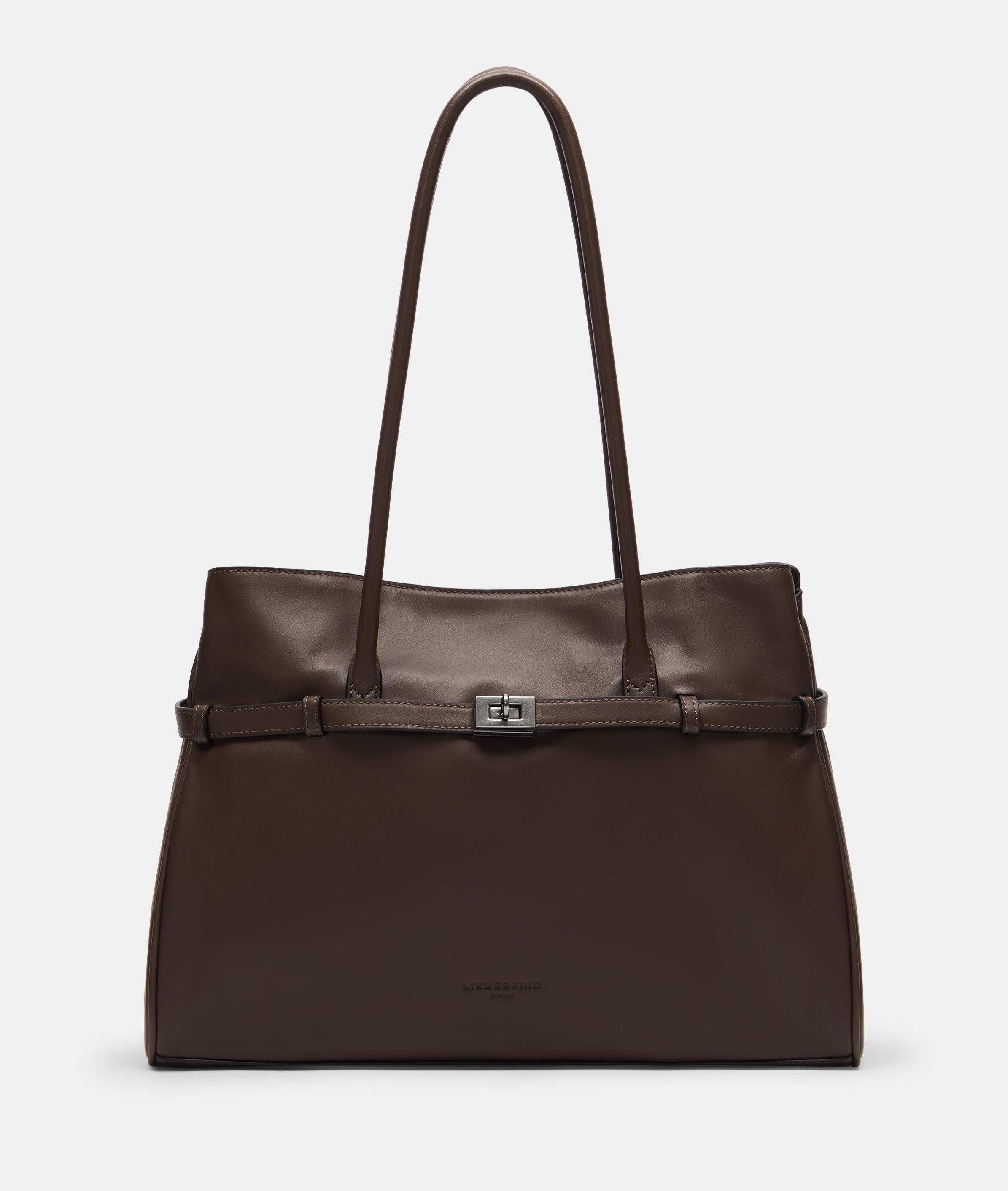 Liebeskind Berlin Schultertasche Satchel, Große Tasche aus weichem Kalbsled günstig online kaufen
