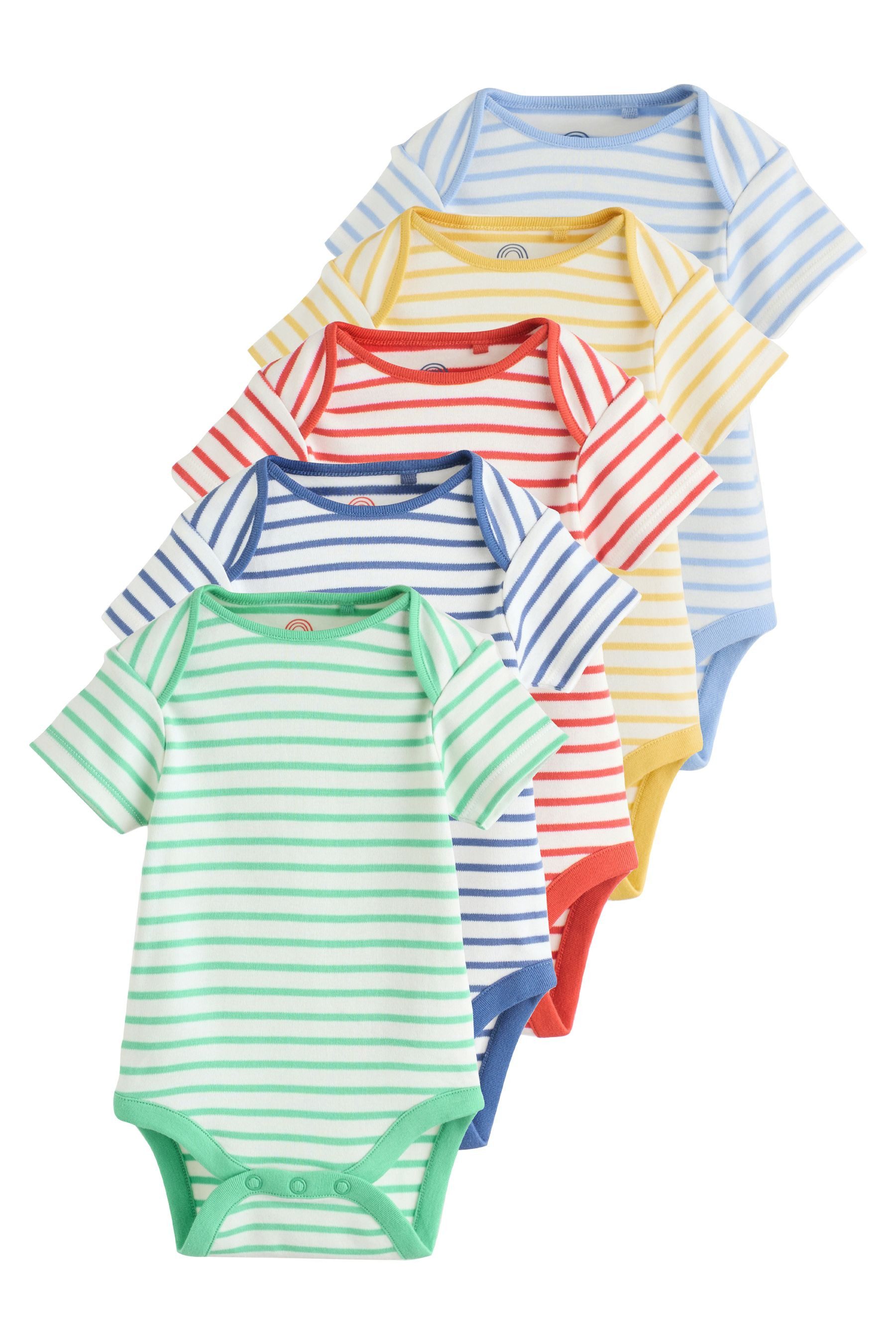 Next Kurzarmbody Kurzärmelige Baby Bodysuits im 5er-Pack (5-tlg)