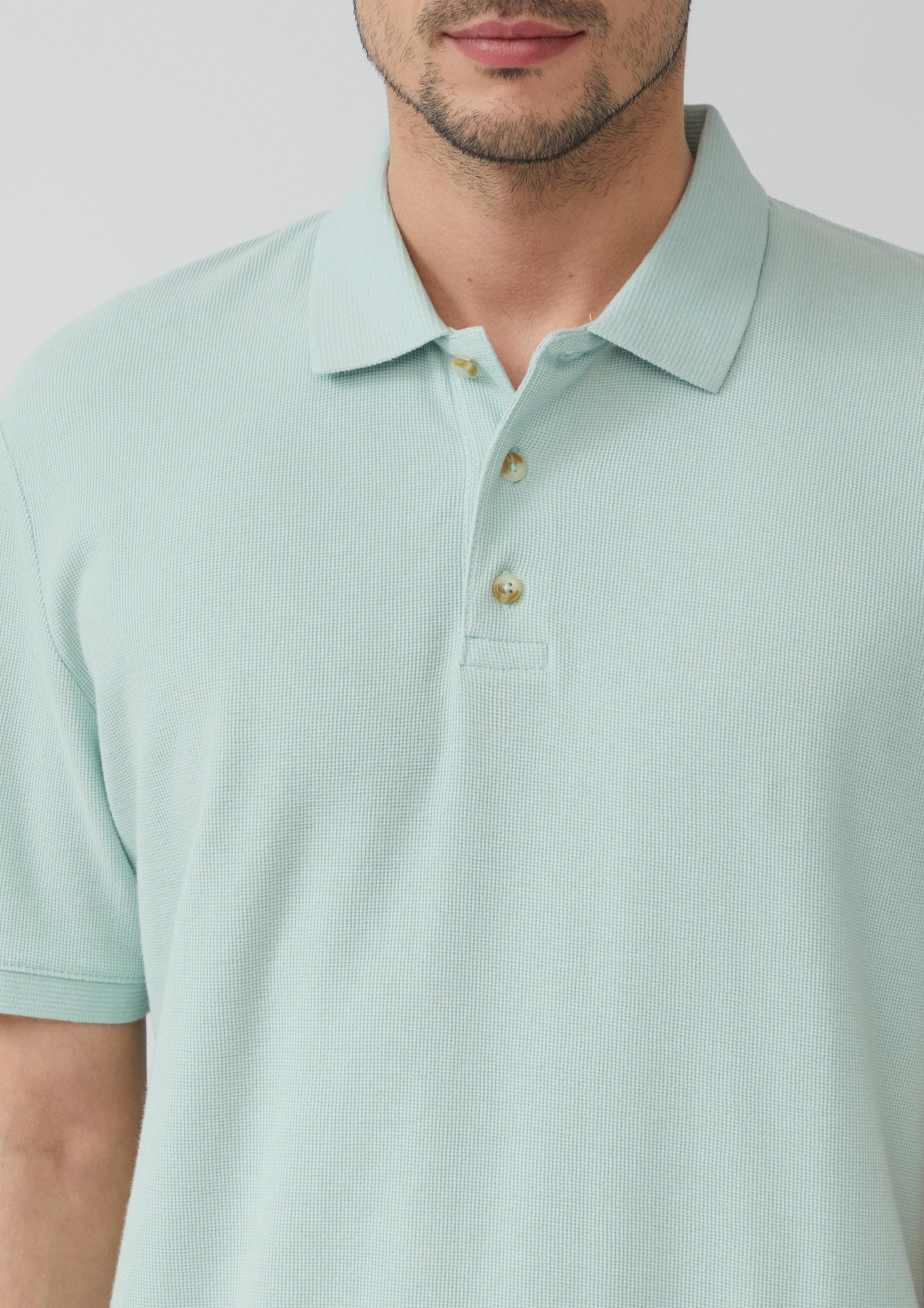 s.Oliver Kurzarmshirt Poloshirt aus Waffelpiqué günstig online kaufen