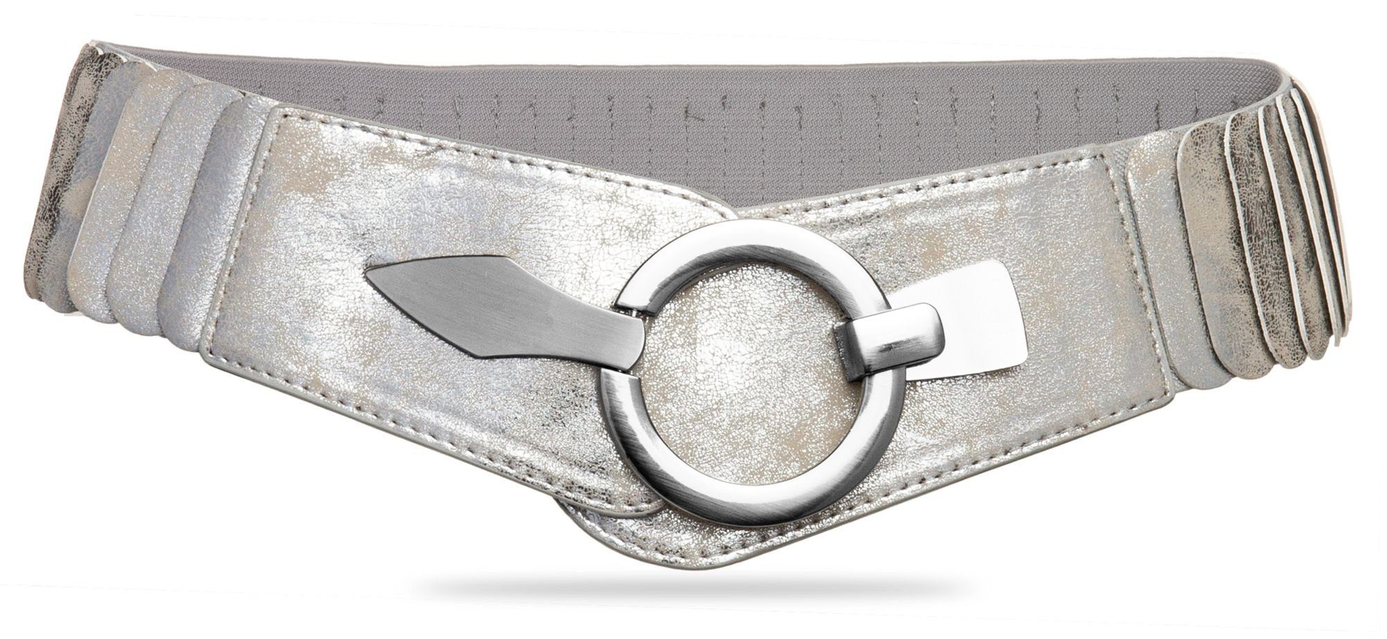 Caspar Taillengürtel GU300 Damen elastischer breiter Stretch Gürtel günstig online kaufen