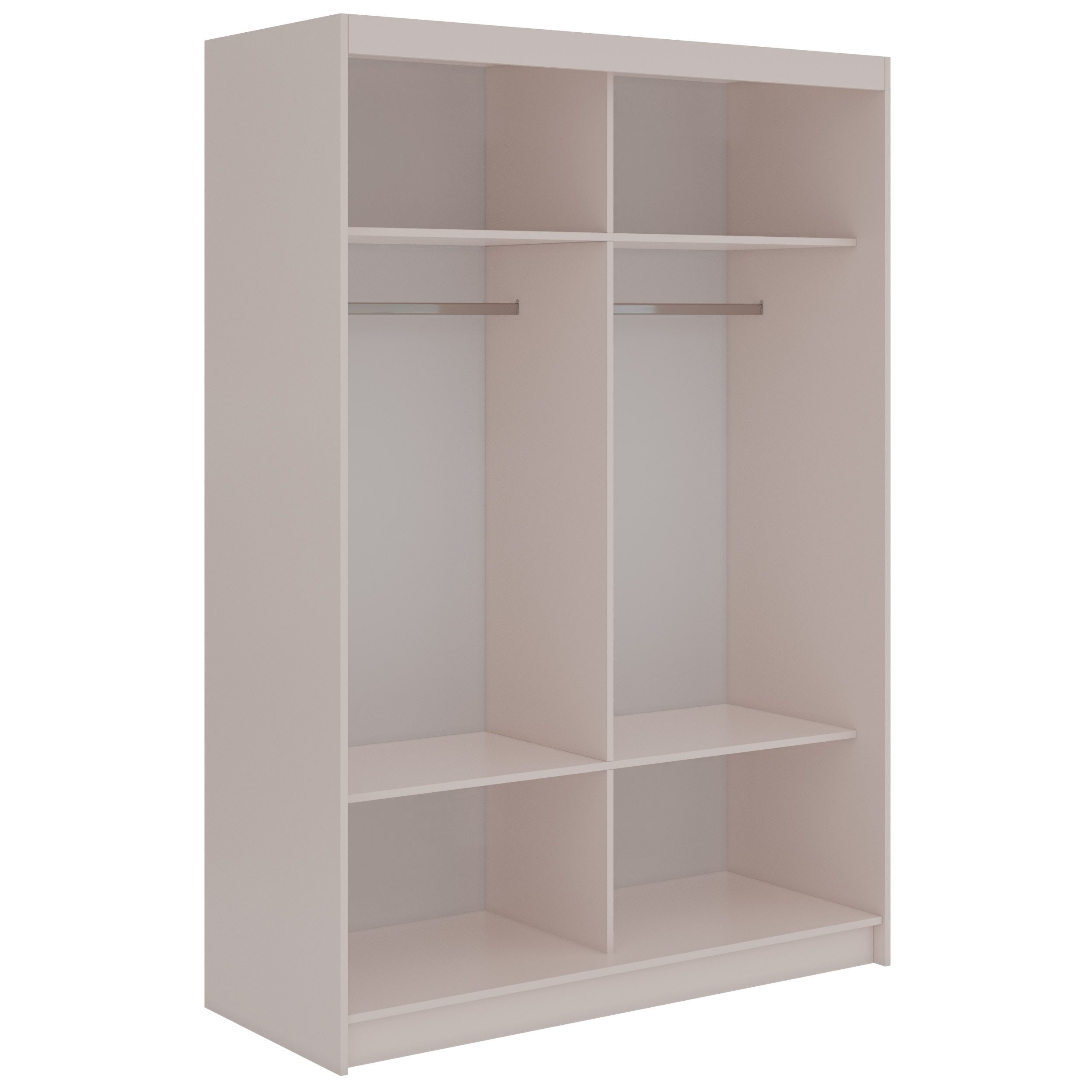 MKS MÖBEL Schiebetürenschrank LAOS 150 (Set, Schwebetürenschrank mit Spiegel, Lamellen, Ganzkörperspiegel) Schwebetürenschrank 150 cm mit Lamellen, Spiegelfront – Bild 5 von 5