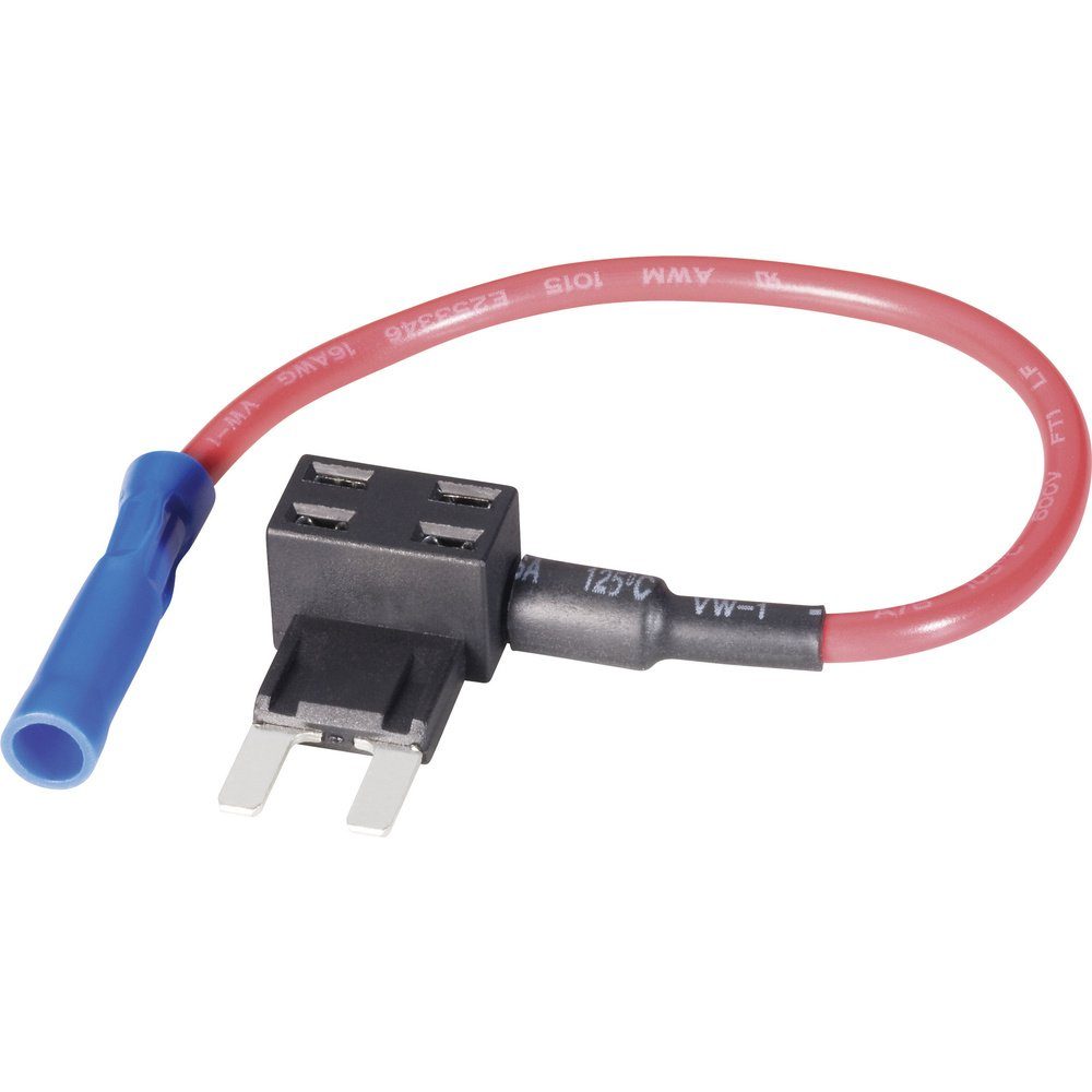 Sicherungshalter TRU COMPONENTS Flachsicherungsadapter Flachsicherung Mini 15 A 1.5 m