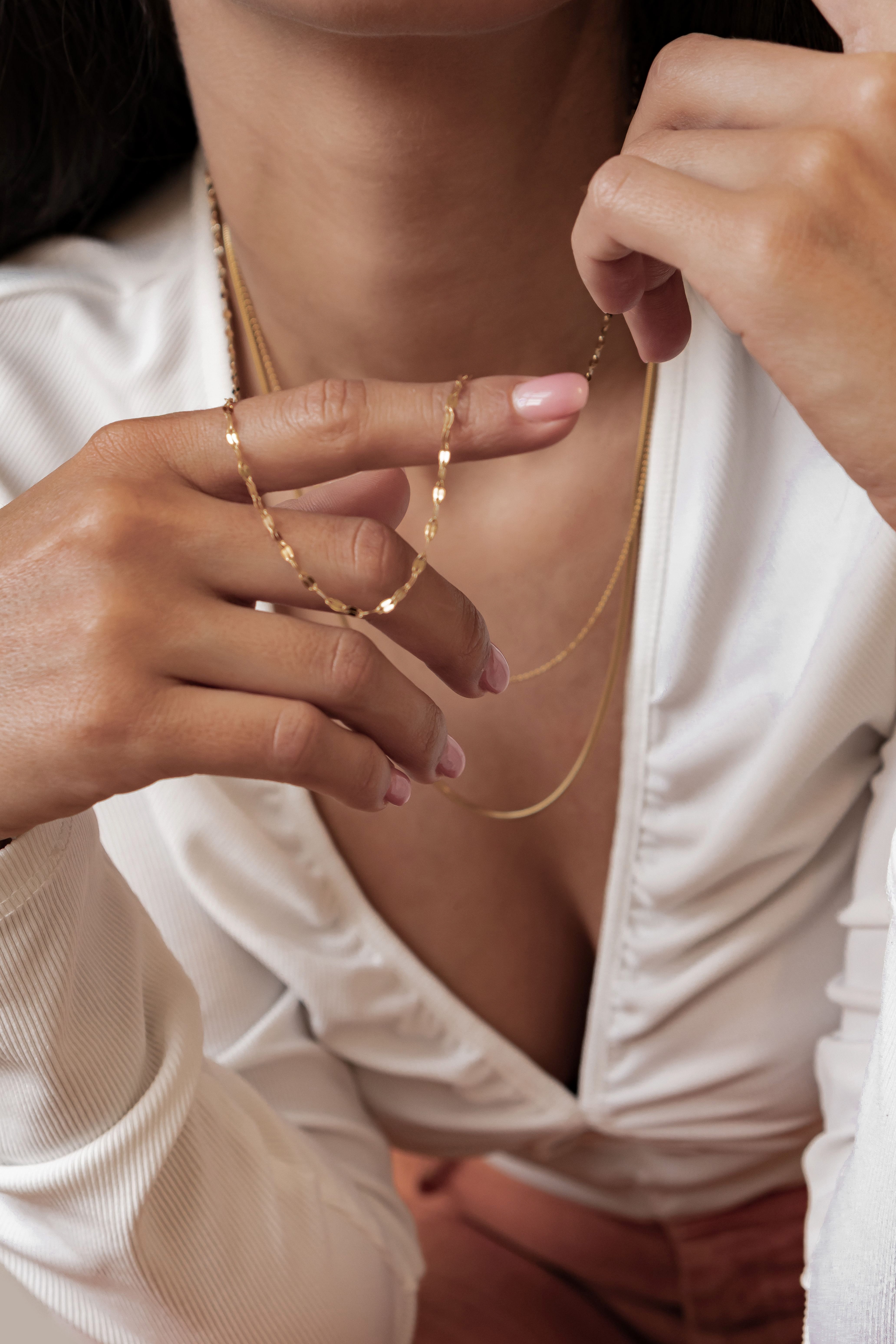 Hey Happiness Collier Trio Layer, elegant & feminin, Mehrreihige Edelstahl Halskette Damen, verstellbar