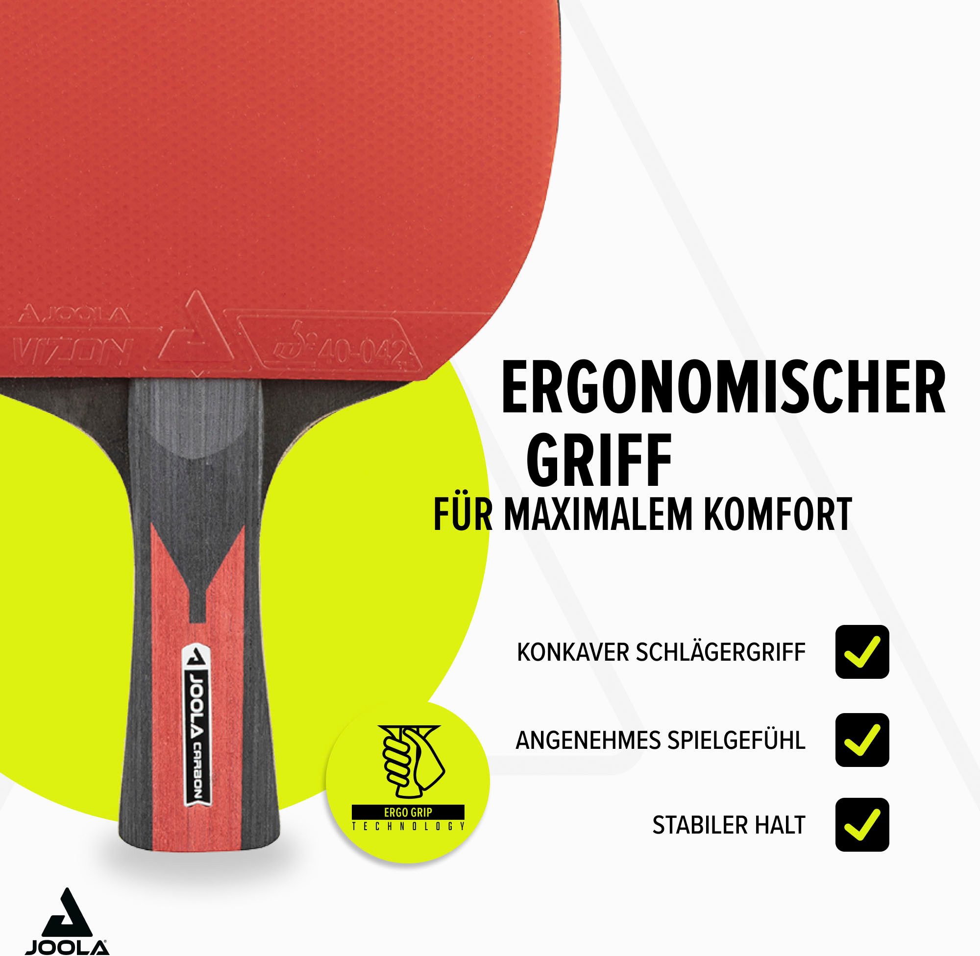 Joola Tischtennisschläger TT-Set Duo Carbon (Set, mit Schlägerhülle, mit Bällen) – Bild 4 von 5