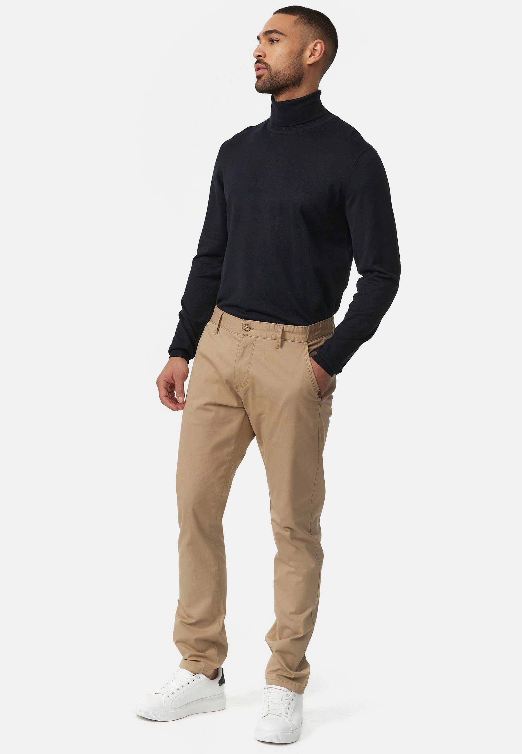 Indicode Chinohose Herren Cherry Chino Hose Herrenhose 98% Baumwolle, 2% Elasthan
