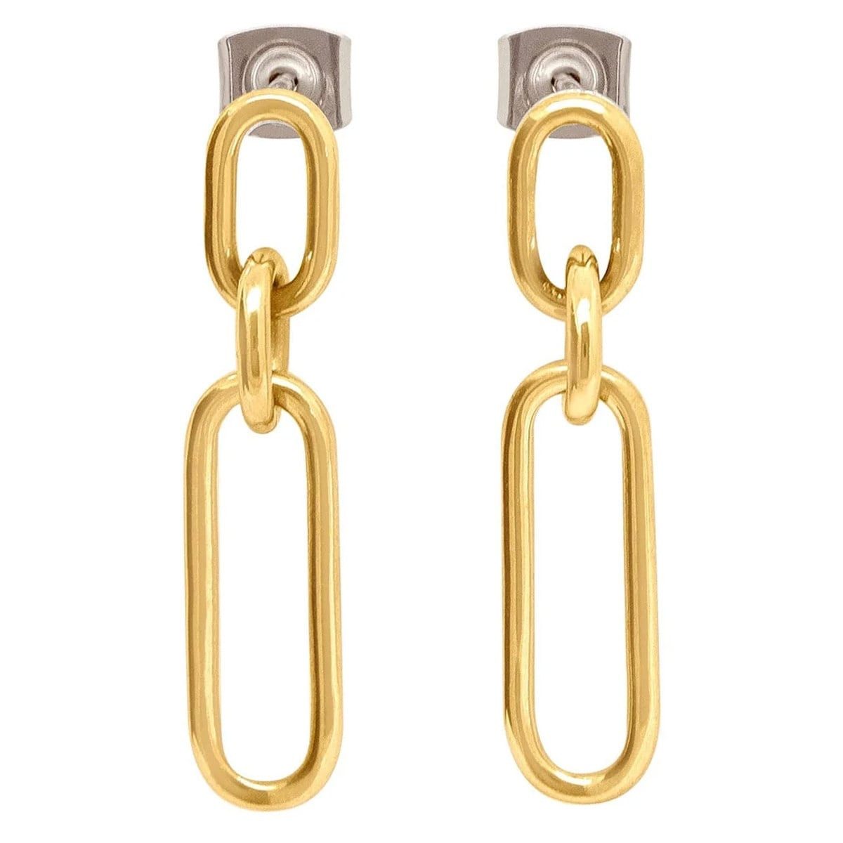 Boccia Paar Ohrhänger DamenTitan Goldfarben