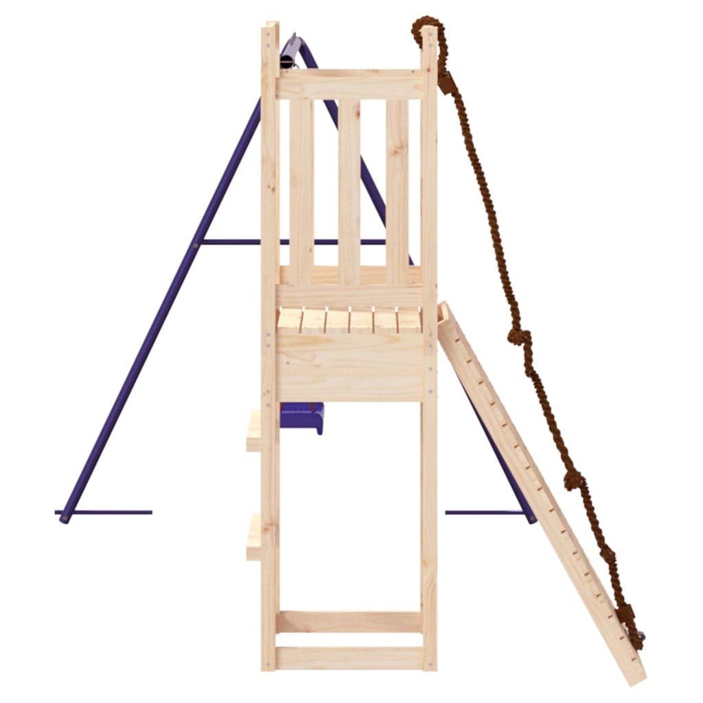 Kiefer Spielturm Schaukel mit Kletterwand Spielhaus Kletterturm und vidaXL Massivholz K