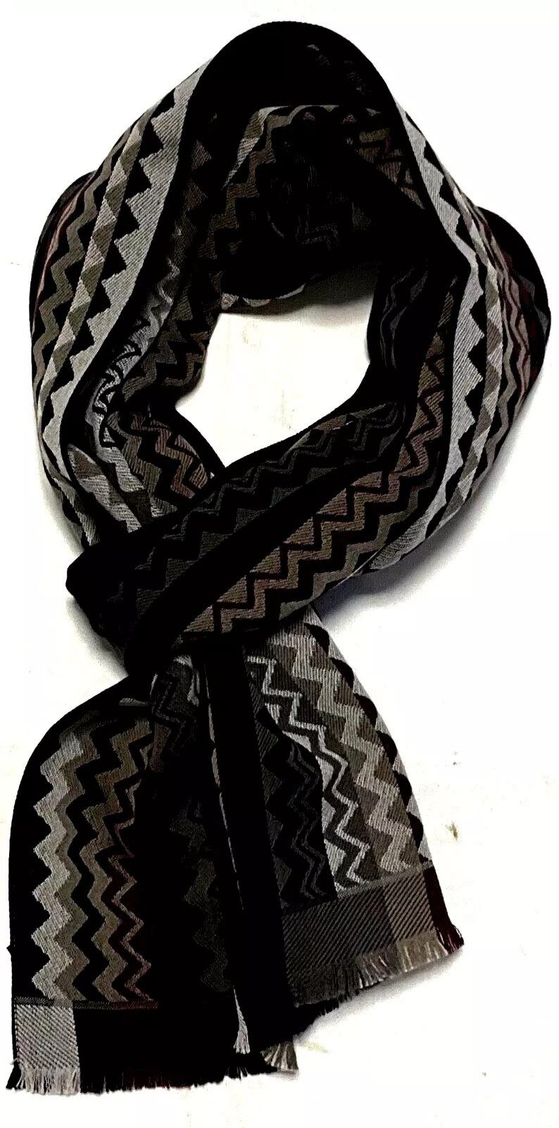 Missoni Wollschal Missoni Schal, MISSONI MND9917 Unisex Zickzack Muster Wolle Schal, Zickzag Muster
