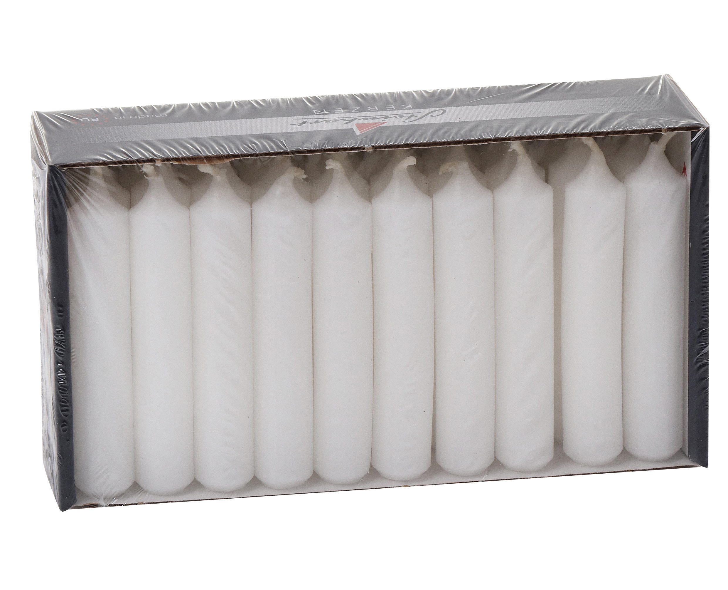 Steinhart Kerzen Adventskerze Pyramidenkerzen Weiß 70 x Ø 14 mm, 30 Stück günstig online kaufen