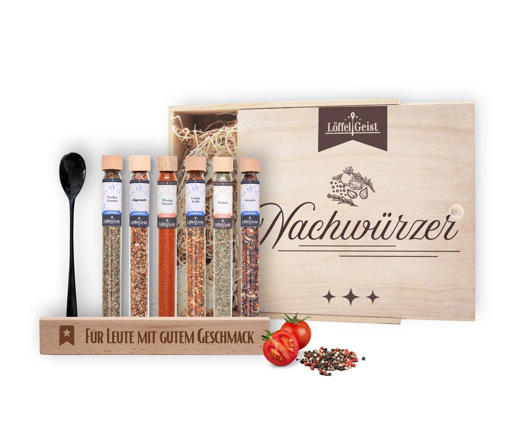 Löffelgeist Lebensmittel-Geschenkset Nachwürzer Geschenkbox