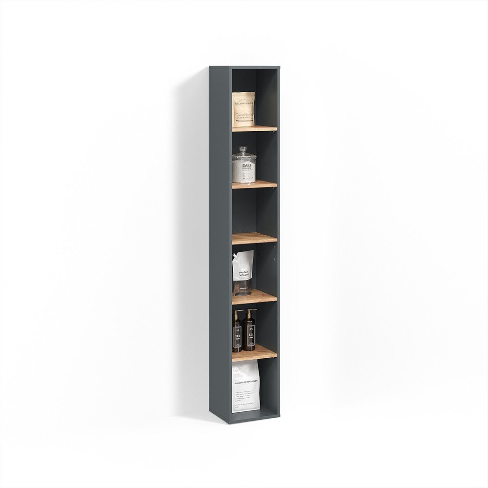 Livinity® Hochschrank Paolina, Anthrazit/Goldkraft Eiche, 30 günstig online kaufen