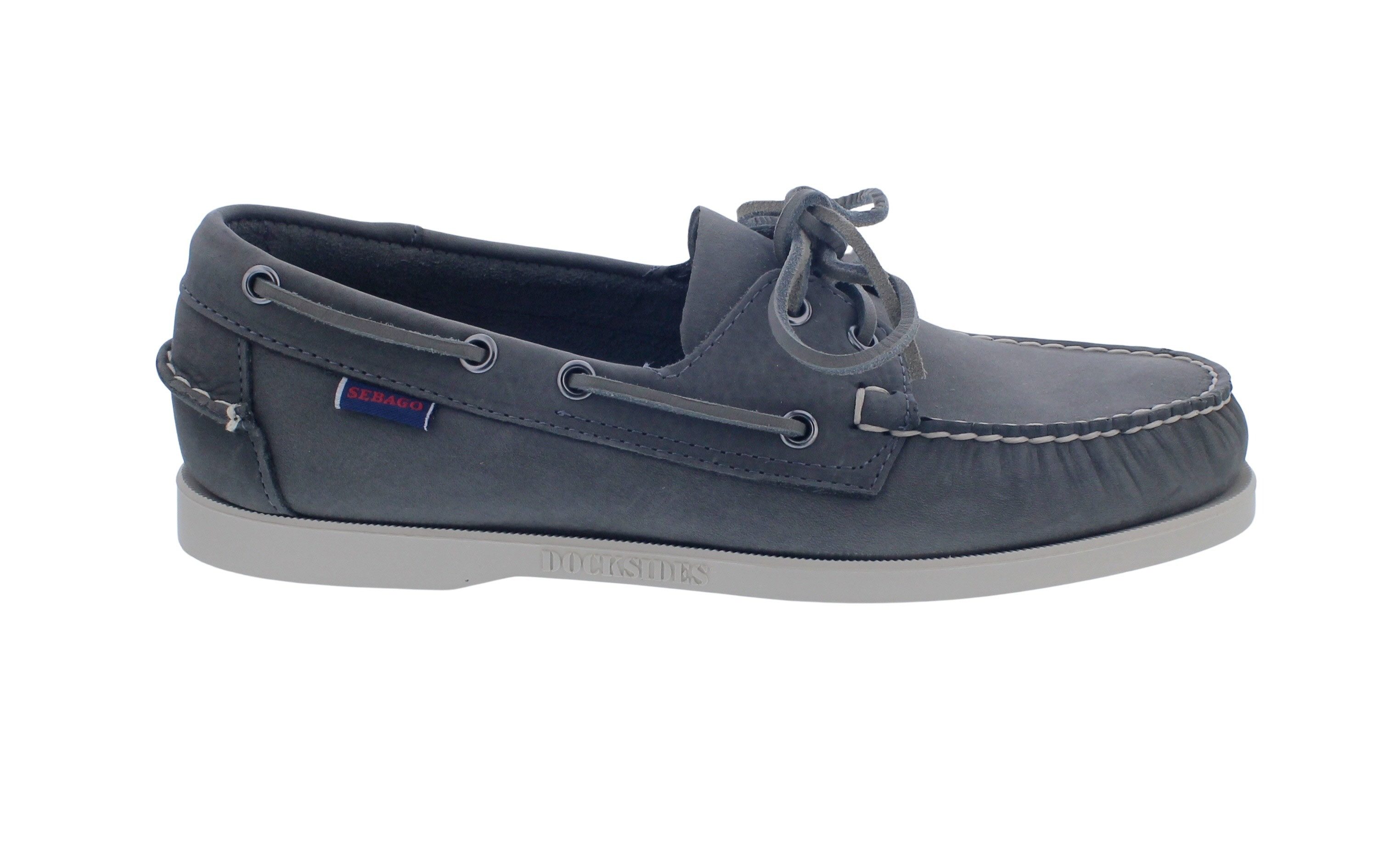 Sebago Sebago Docksides Men 70015H0-917, Nubukleder, dark grey Bootsschuh