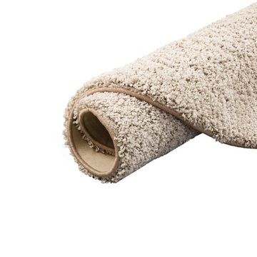 Hochflor-Teppich Luxus Hochflor Langflor Teppich Milano Rund, Snapstyle, Rund, Höhe: 43 mm