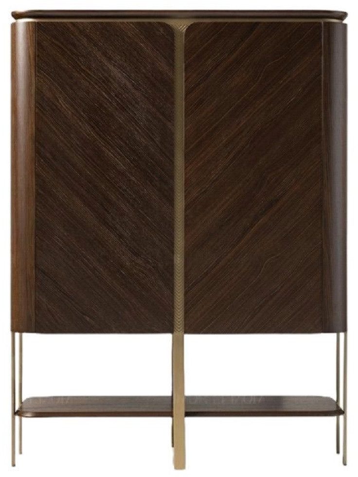 Xlmoebel Barschrank Brauner Holzschrank für Getränke mit elegantem Design (1-St., Barschrank) Hergestellt in Europa