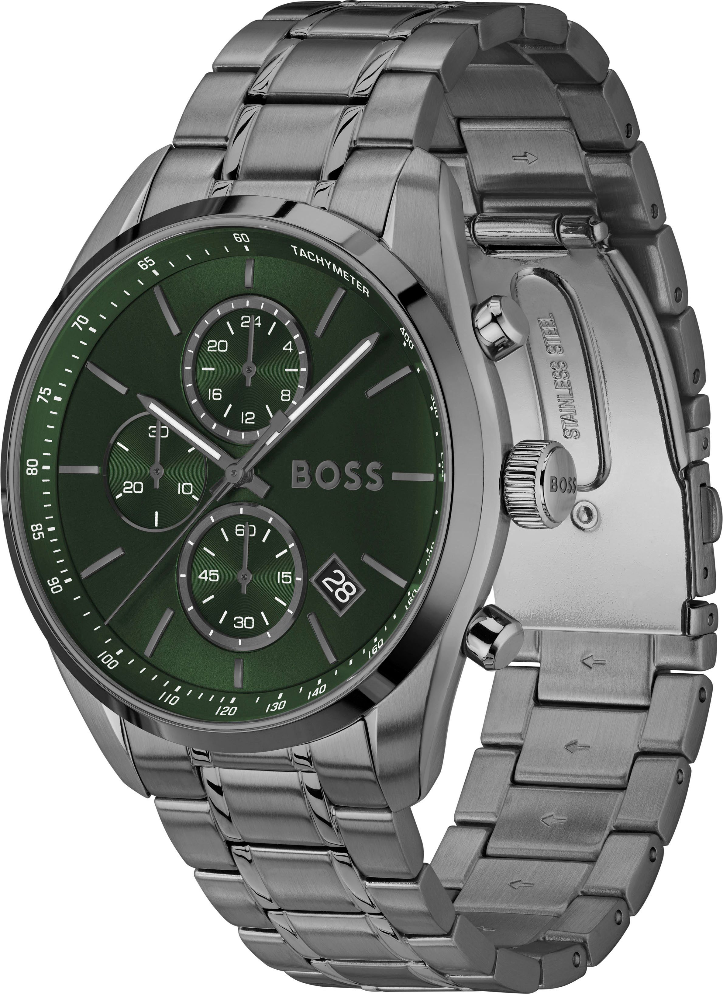 BOSS Quarzuhr GRAND PRIX 44 1514228, Quarzuhr, Armbanduhr, Herrenuhr, Edels günstig online kaufen