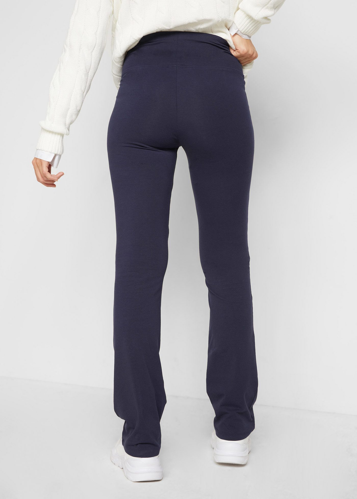 bonprix Leggings aus Baumwolle, mit elastischem Bund, Skinny Fit, unifarben