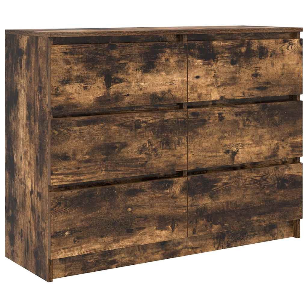 vidaXL Sideboard Sideboard Räuchereiche 100x35x76 cm günstig online kaufen