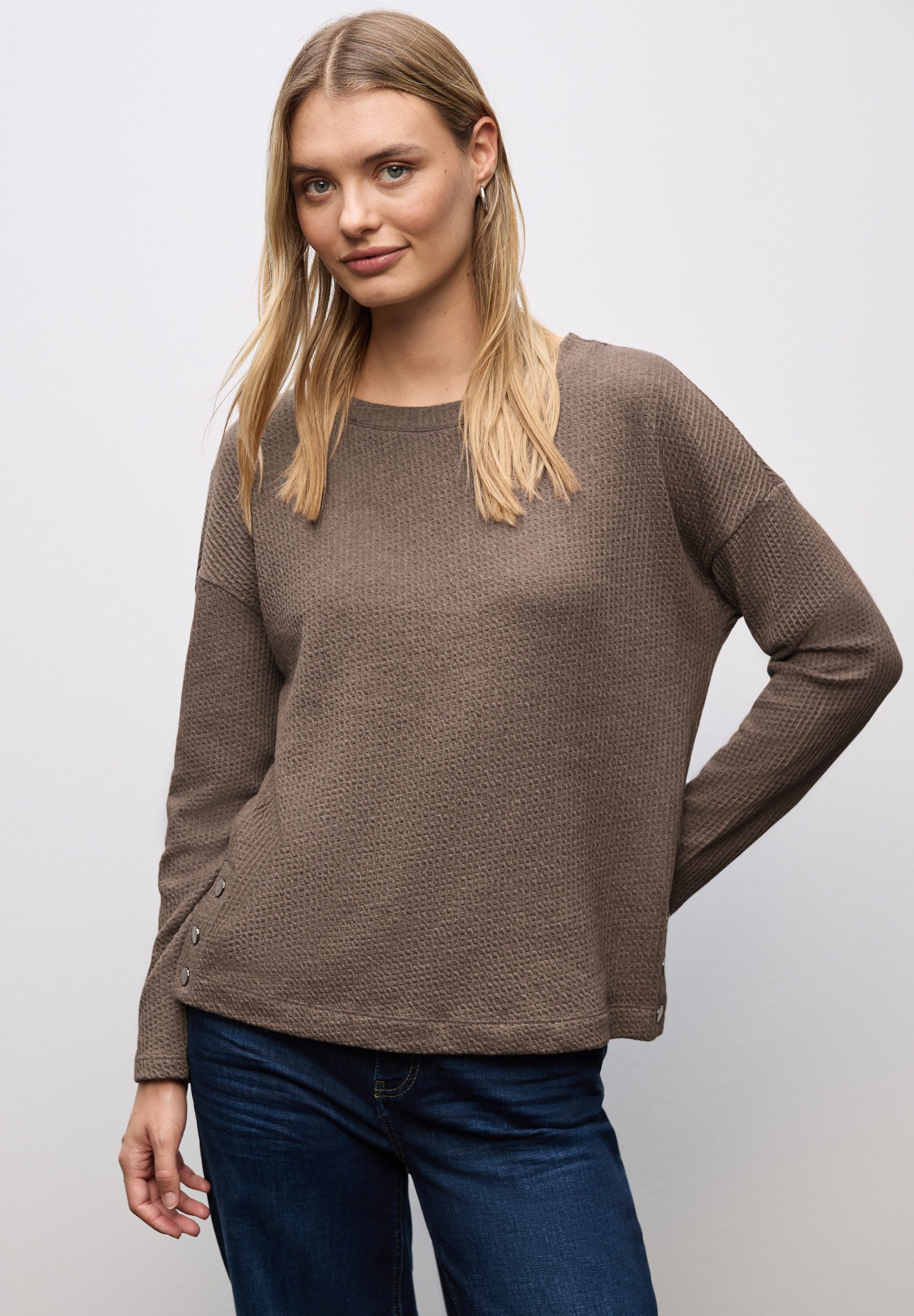 STREET ONE Langarmshirt im soften Baumwoll-Mix günstig online kaufen