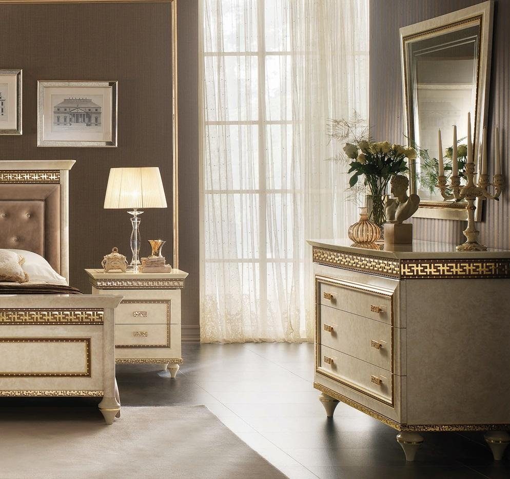 JVmoebel Kommode Italienische Möbel Design Kommode Braun Luxus Holz Stil Barock Neu