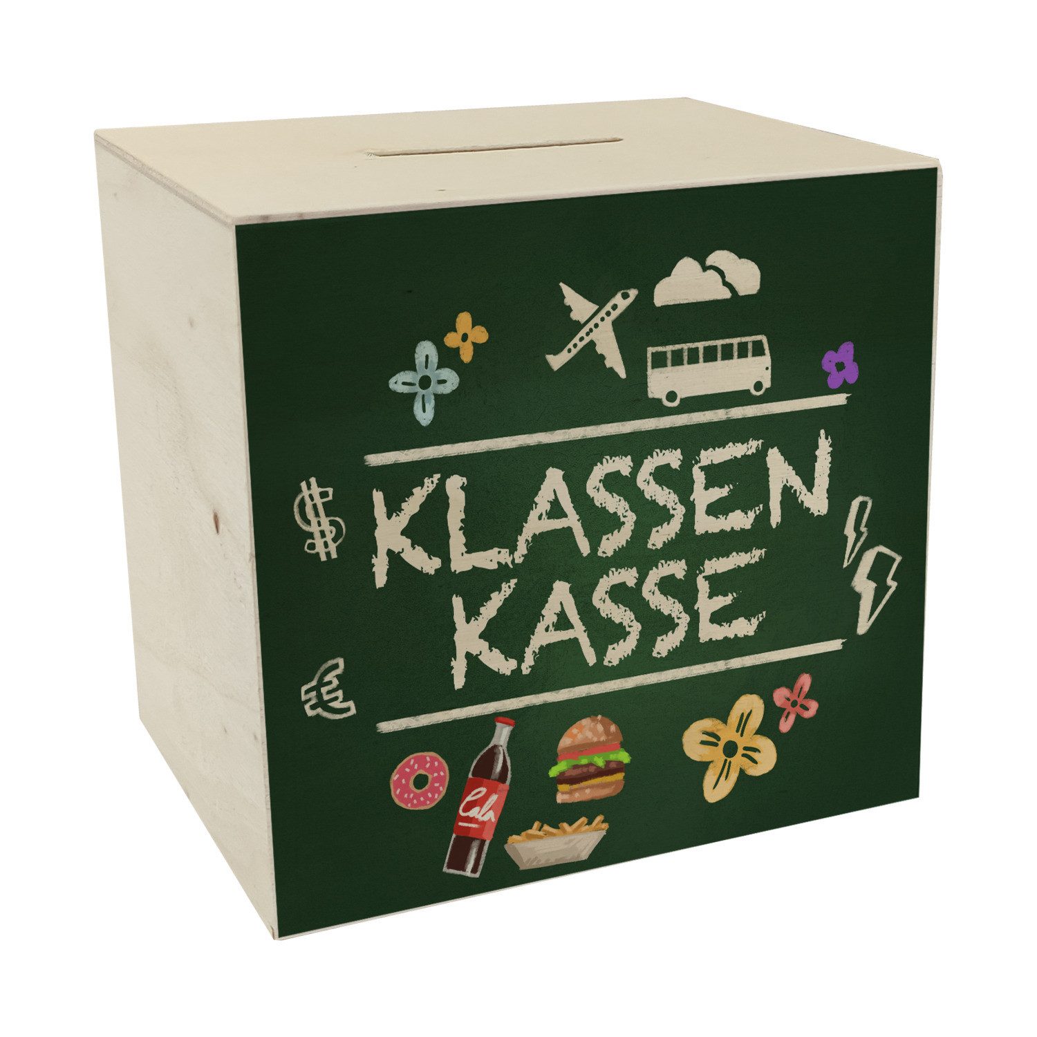 Spardose Klassenkasse für die Schule Spardose aus Holz