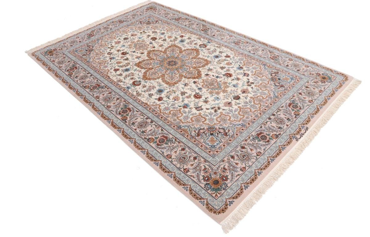 Orientteppich, mm Höhe: Nain Isfahan Seidenkette rechteckig, Trading, 6 Handgeknüpfter Orientteppich 157x233