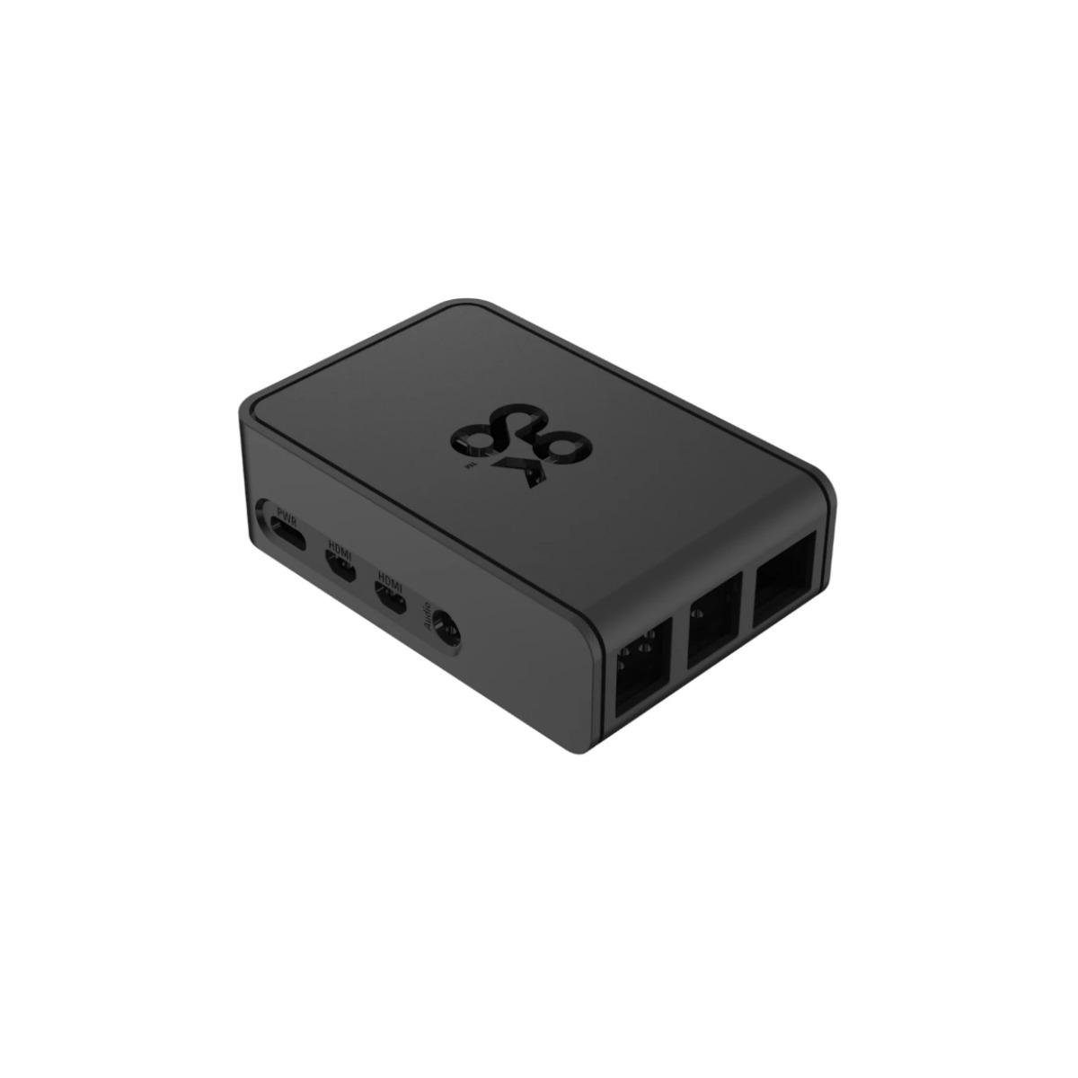 OKdo PC-Gehäuse 187-3799 - Gehäuse Raspberry Pi 4 Slide, ABS, Schwarz