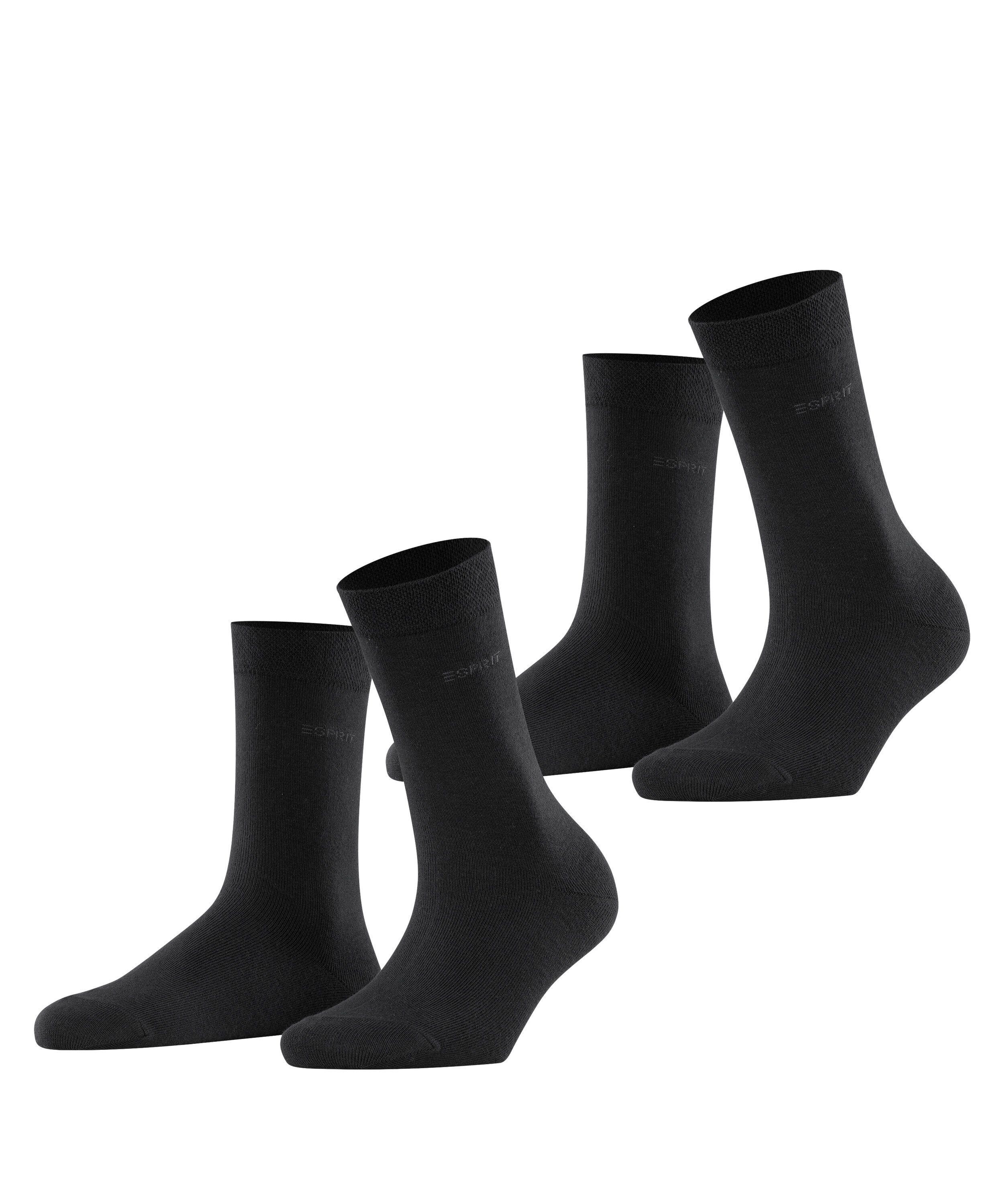 Esprit Socken Basic Easy 2-Pack (2-Paar) aus hautfreundlicher Baumwolle