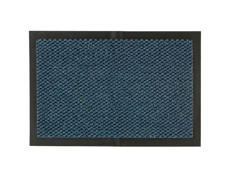Fußmatte Achat Sauberlaufmatte blau Fußmatte Eingangsmatte Türmatte Vorleger Abtreter Abstreifer, Golze, rechteckig, Höhe: 7 mm, geeignet für Fußbodenheizung