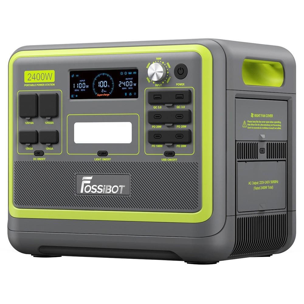 Stromerzeuger F2400 2400 W Leistung, 2048 Wh LiFePO4-Akku, Tragbares Kraftwerk