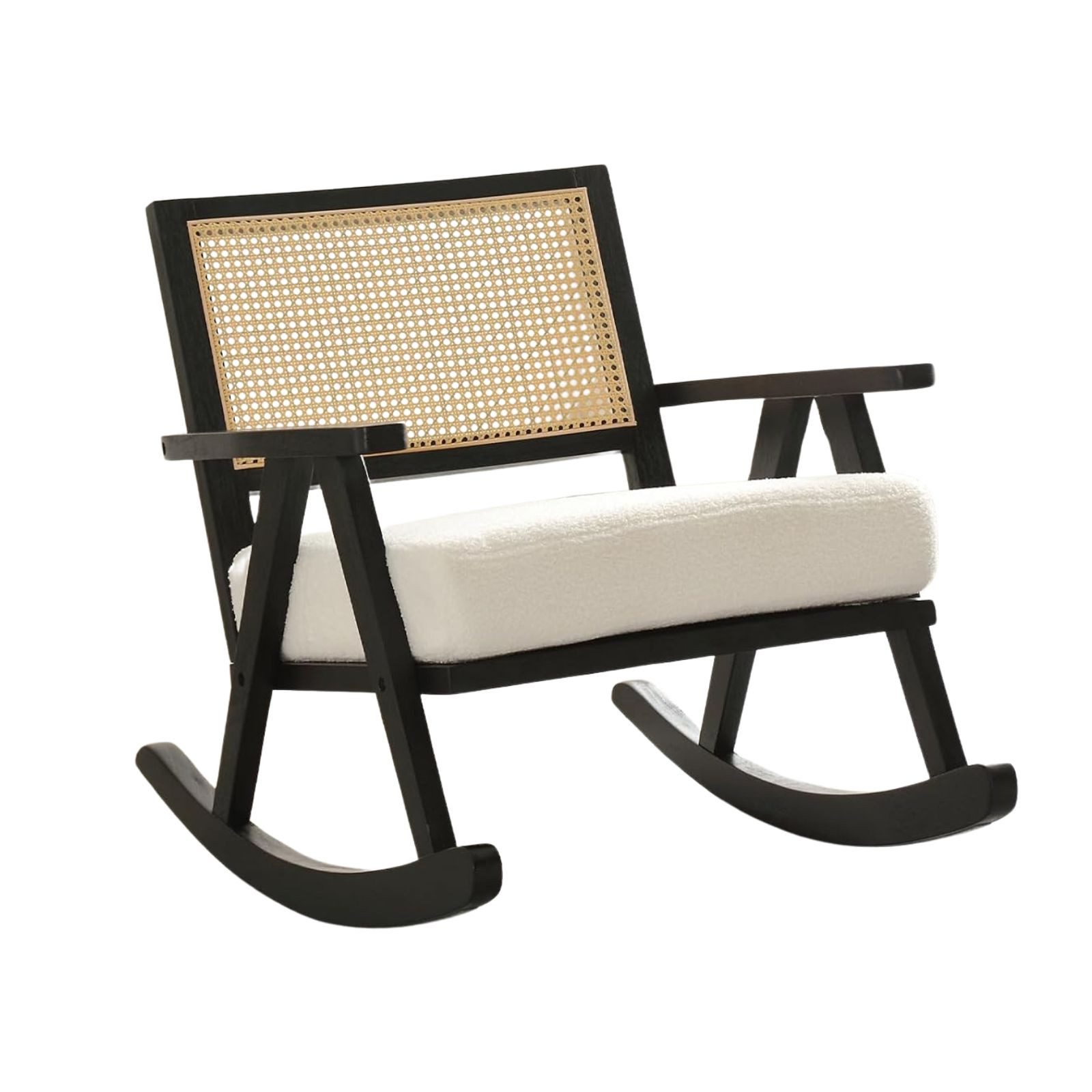 WAHSON OFFICE CHAIRS Schaukelstuhl Gepolsterter Schaukelstuhl aus Rattan mi günstig online kaufen