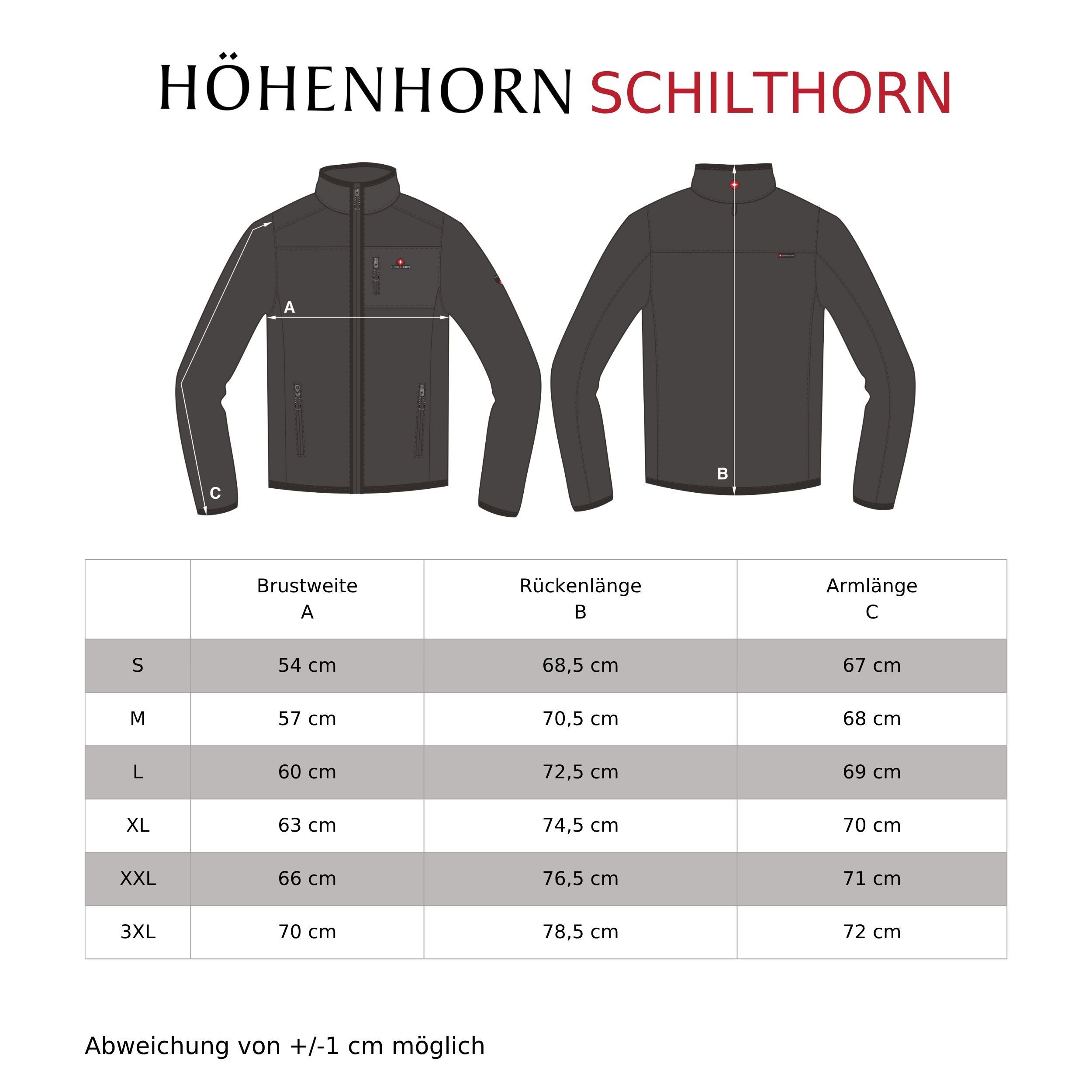 Höhenhorn Softshelljacke Schilthorn Herren Softshell Jacke für Männer Outdoor Funktionsjacke Microfleece-Innenfutter, Atmungsaktiv, Wasserdicht