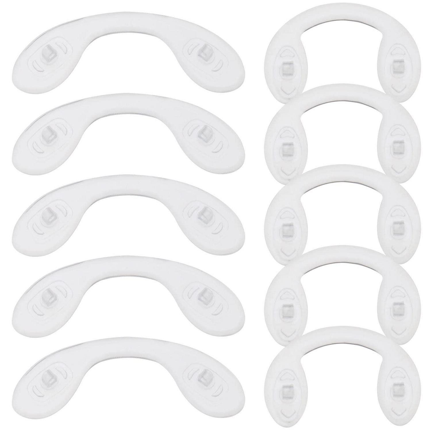 LuxusKollektion Brille Nasenpads U-Form Silikon Einschraub 10 Paar M/S