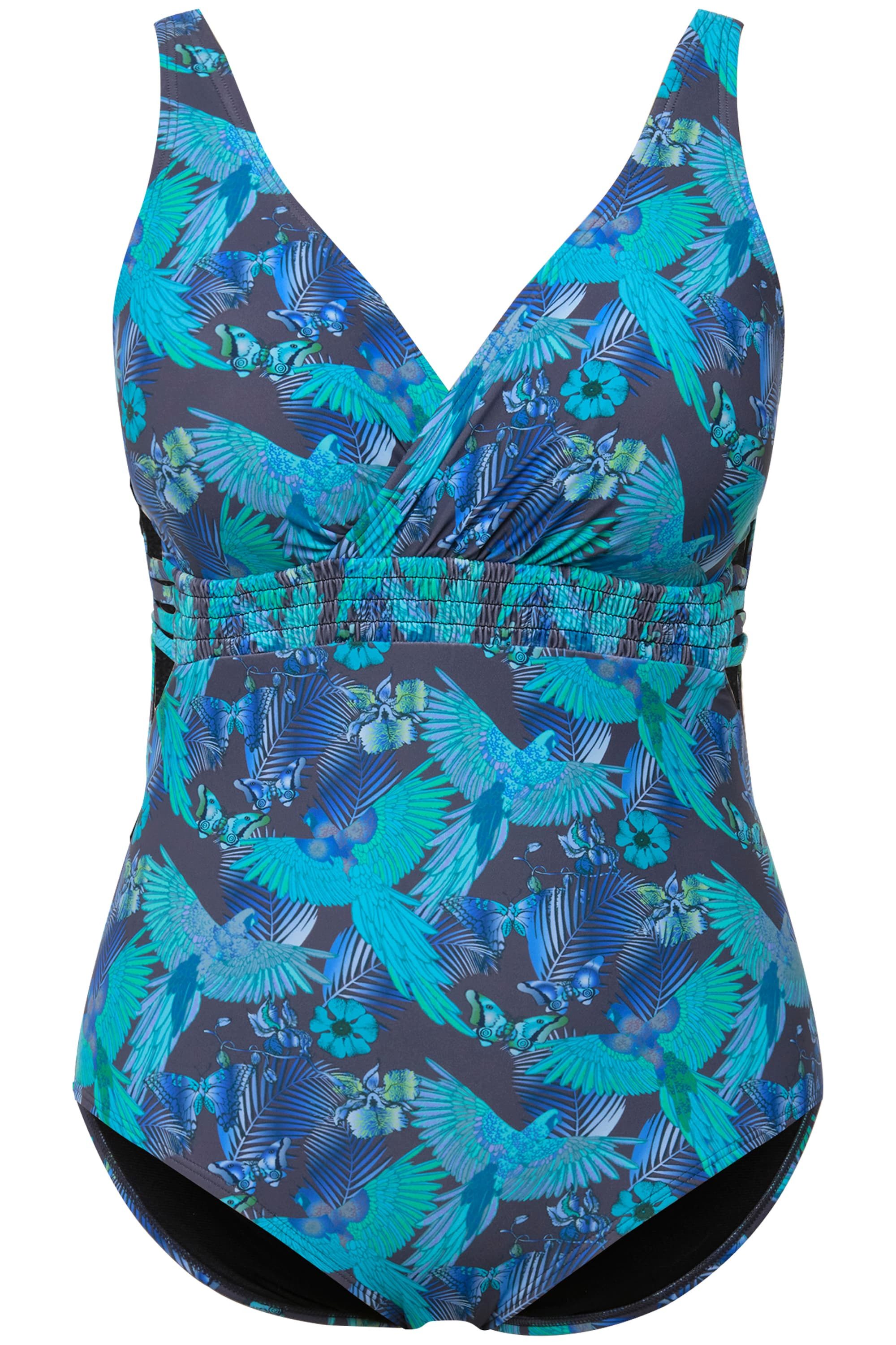 Ulla Popken Badeanzug Badeanzug Papageien Softcups günstig online kaufen