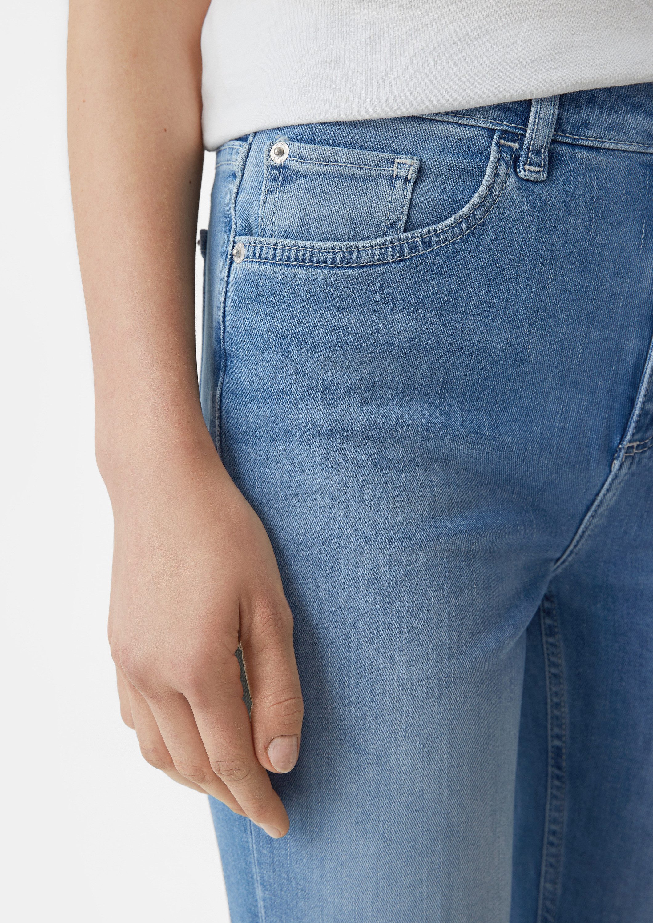 comma Regular-fit-Jeans Jeans-Hose Cropped Jeans / Regular fit / Mid rise / Flared leg
