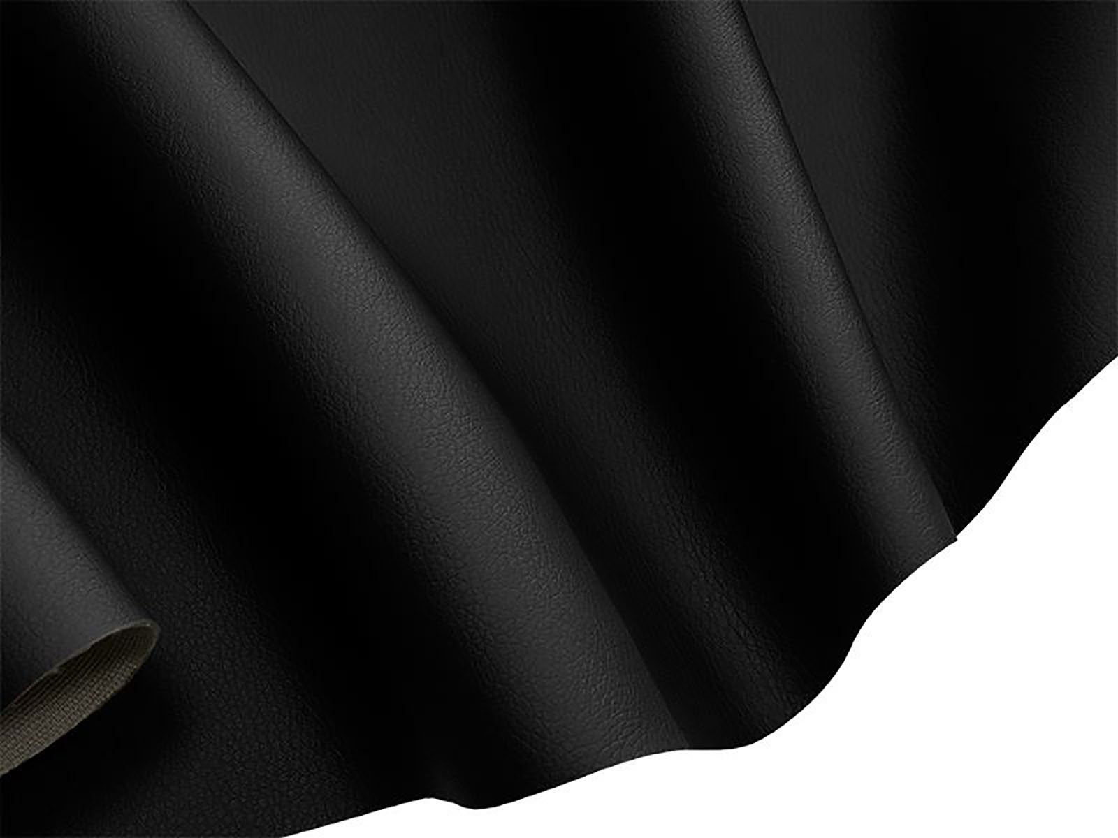 maDDma Stoff 0,5m Kunstleder Stoff Breite 142cm, schwarz