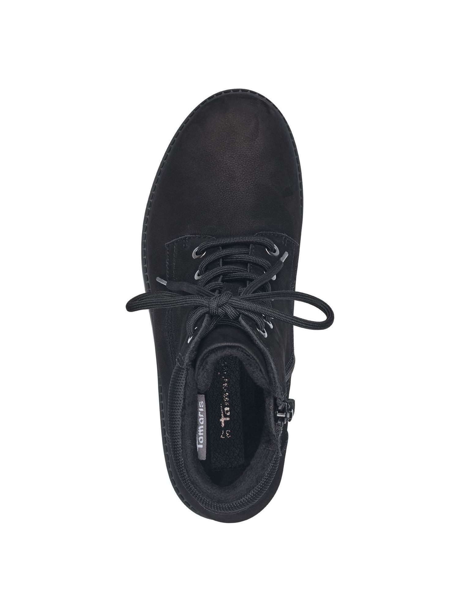 Tamaris TOUCH-IT, Removable Sock aus Leder kein Absatz Schnürstiefelette TOUCH-IT