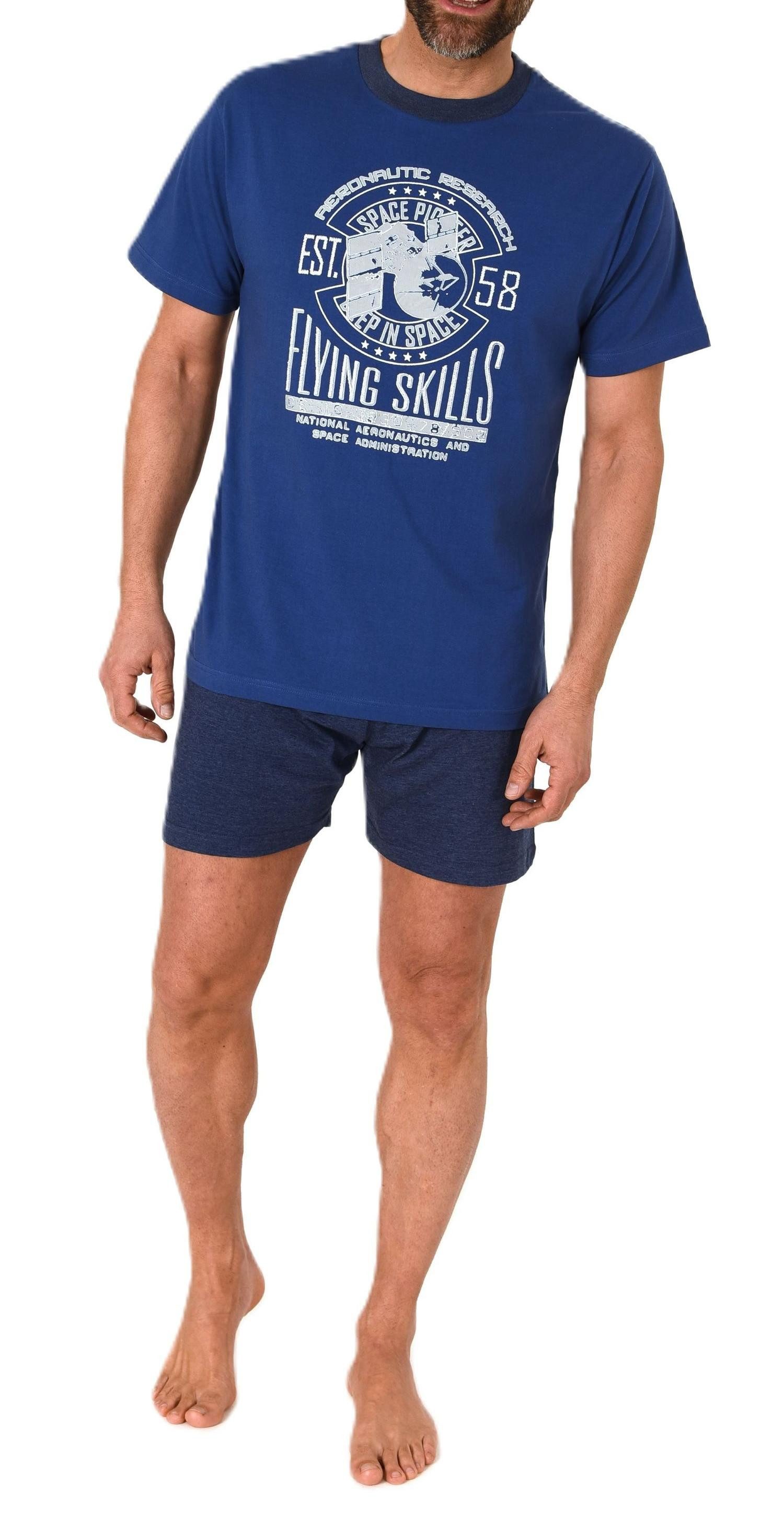 Pyjama Normann Herren Schlafanzug kurzarm Shorty Pyjama