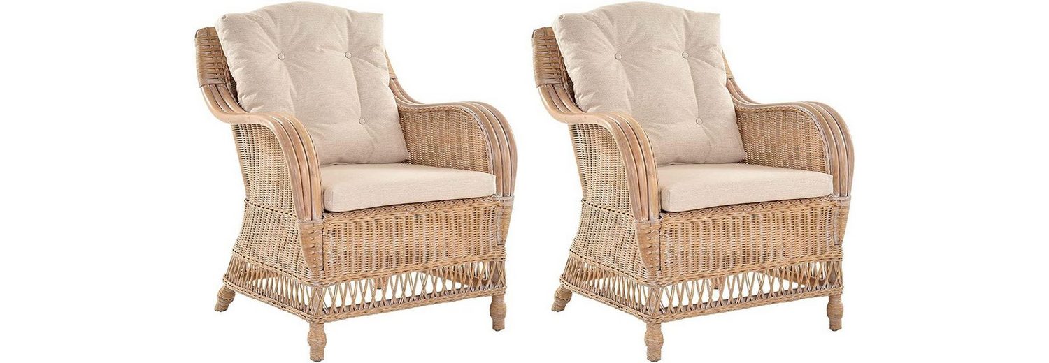 Krines Home Relaxsessel »2er Set Wintergarten Rattan Sessel