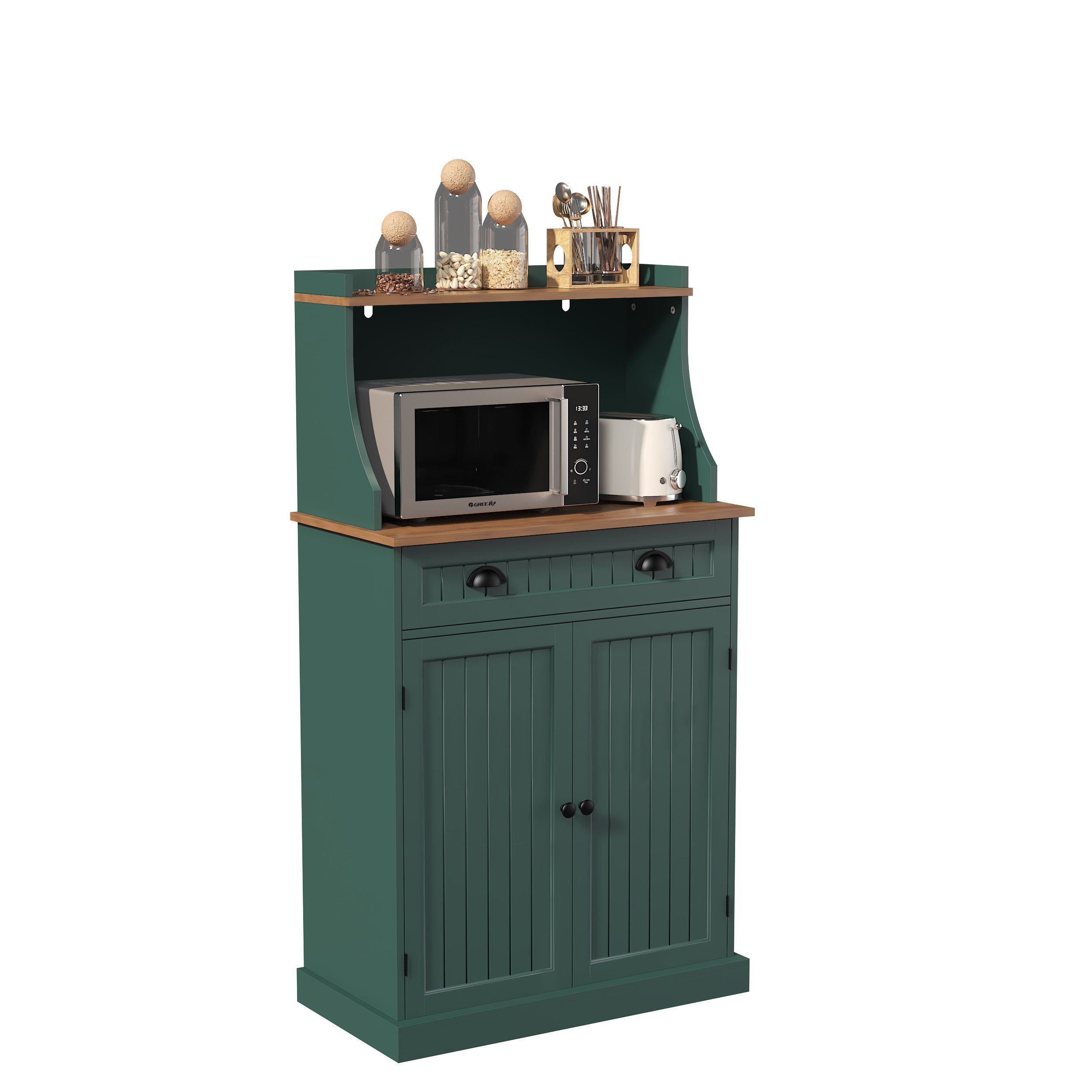 HOLTICO Küchenbuffet Küchenschrank Mehrzweckschrank mit Verstellbarem Regal (1-St) Schrank Freistehend für Küche, Wohnzimmer, Schlafzimmer