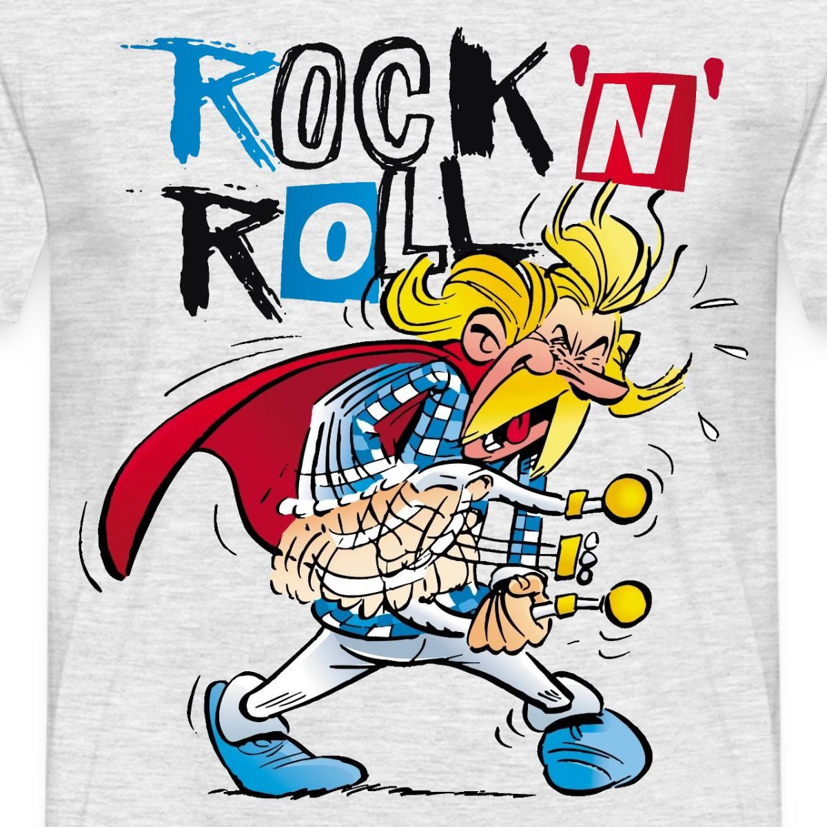 Spreadshirt T-Shirt Asterix & Obelix Troubadix Singt Rock'N'Roll Männer T-Shirt (1-tlg)