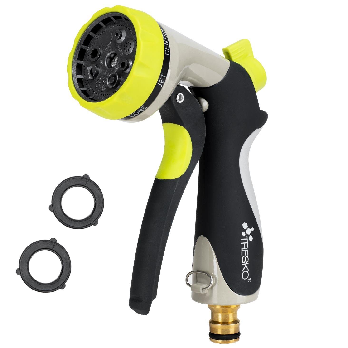 Gartenschlauch TRESKO Garten-Handbrause Gartenbrause Premium 10 Funktionen