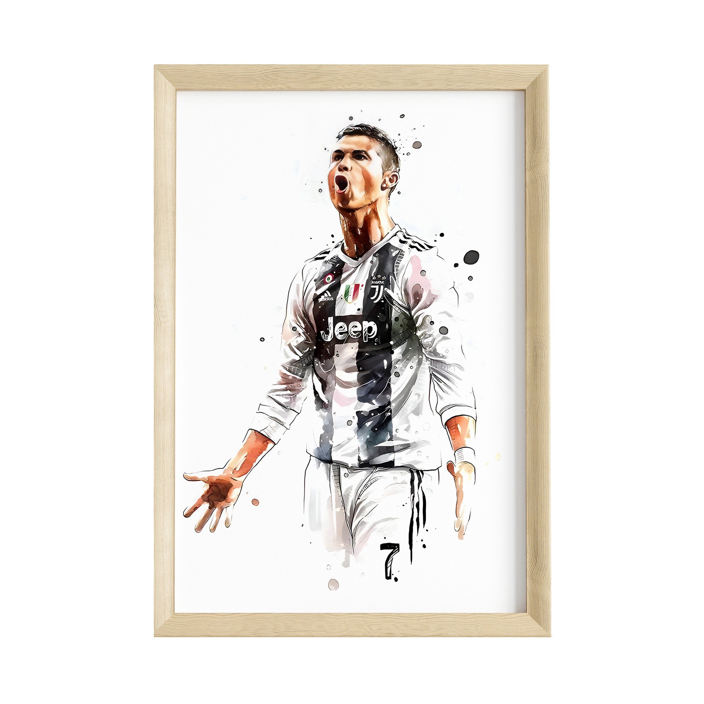 JUSTGOODMOOD Poster Premium ® Christiano Ronaldo Fußball Poster · Juventus · ohne Rahmen