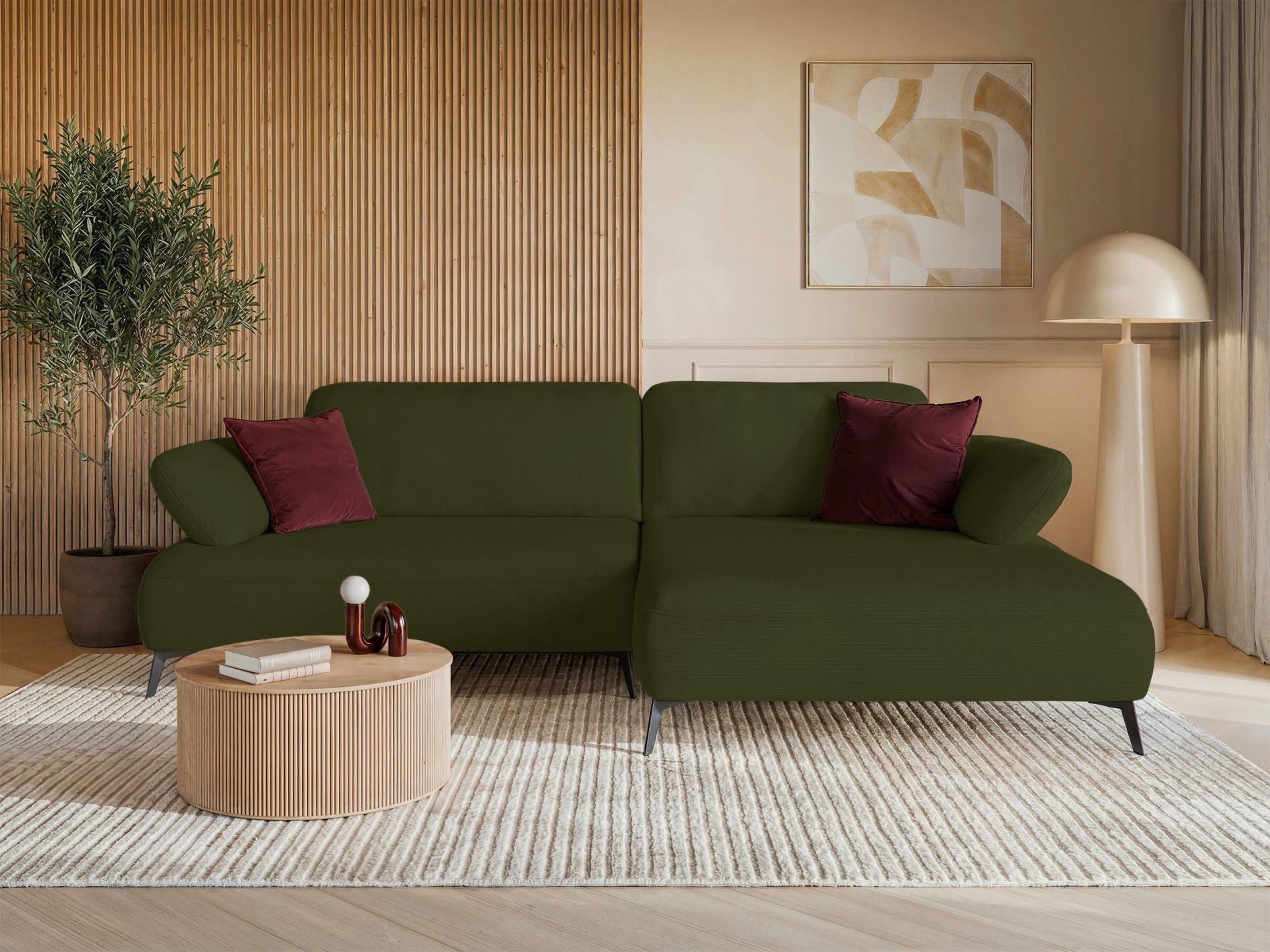 Selsey Ecksofa AVOLLA, mit Schlaffunktion und Bettkasten, Chenille, frei im Raum stellbar