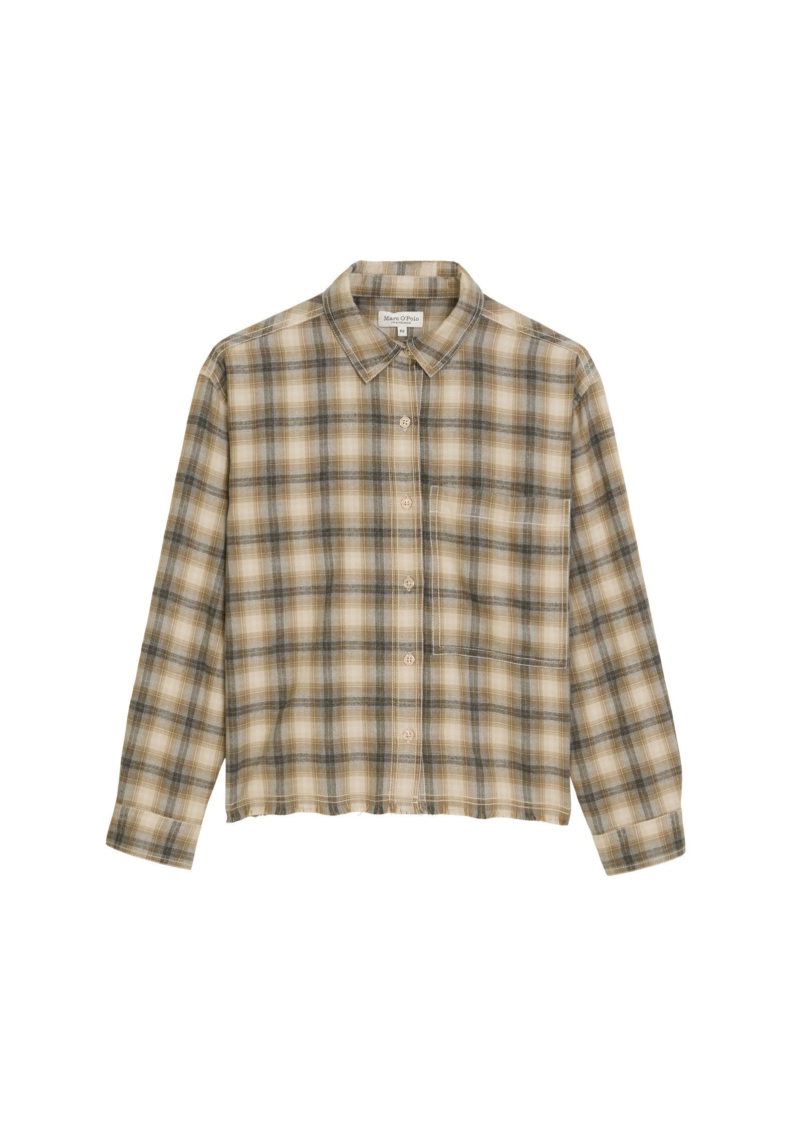 Marc O'Polo Langarmbluse aus weichem Bio-Baumwoll-Flanell günstig online kaufen