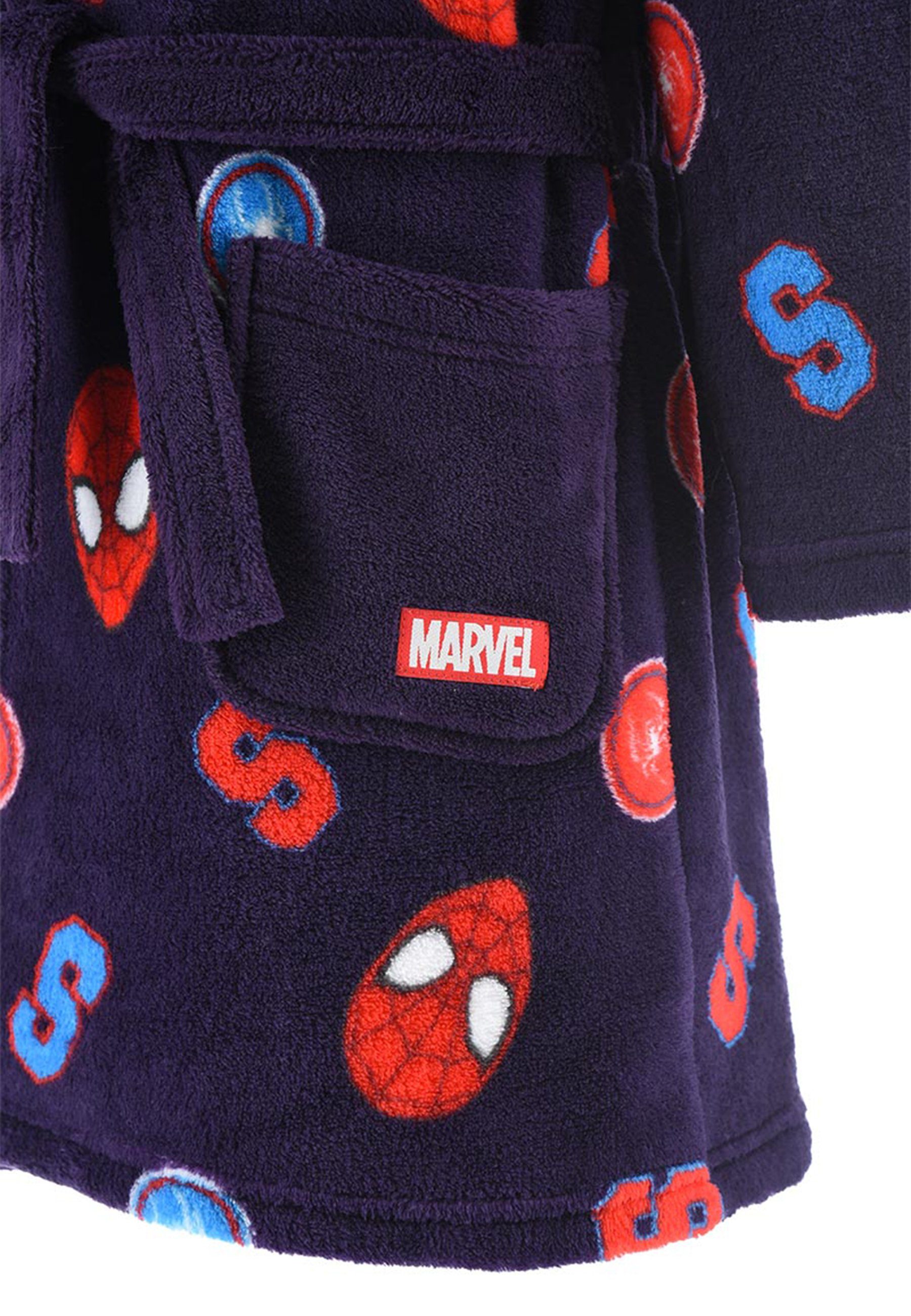 Spiderman Kinderbademantel Spider-Man Kinder Jungen Bademantel Morgenmantel