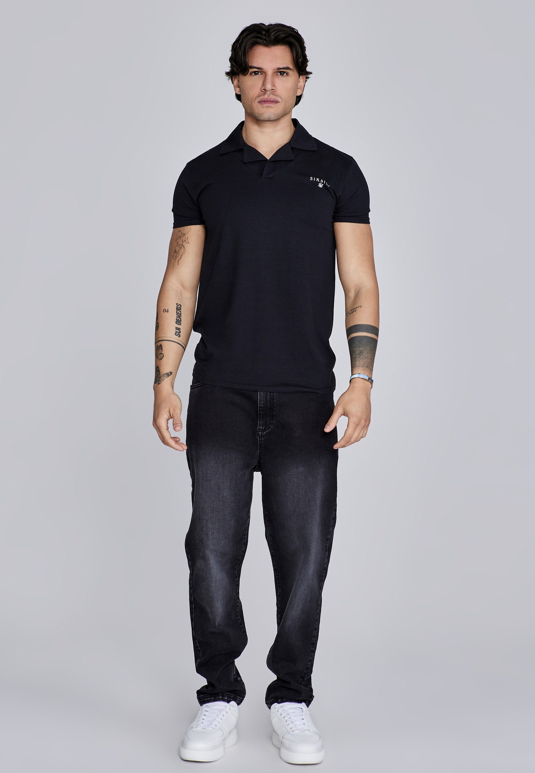 Siksilk T-Shirt SikSilk Herren Revere Polo T-Shirt