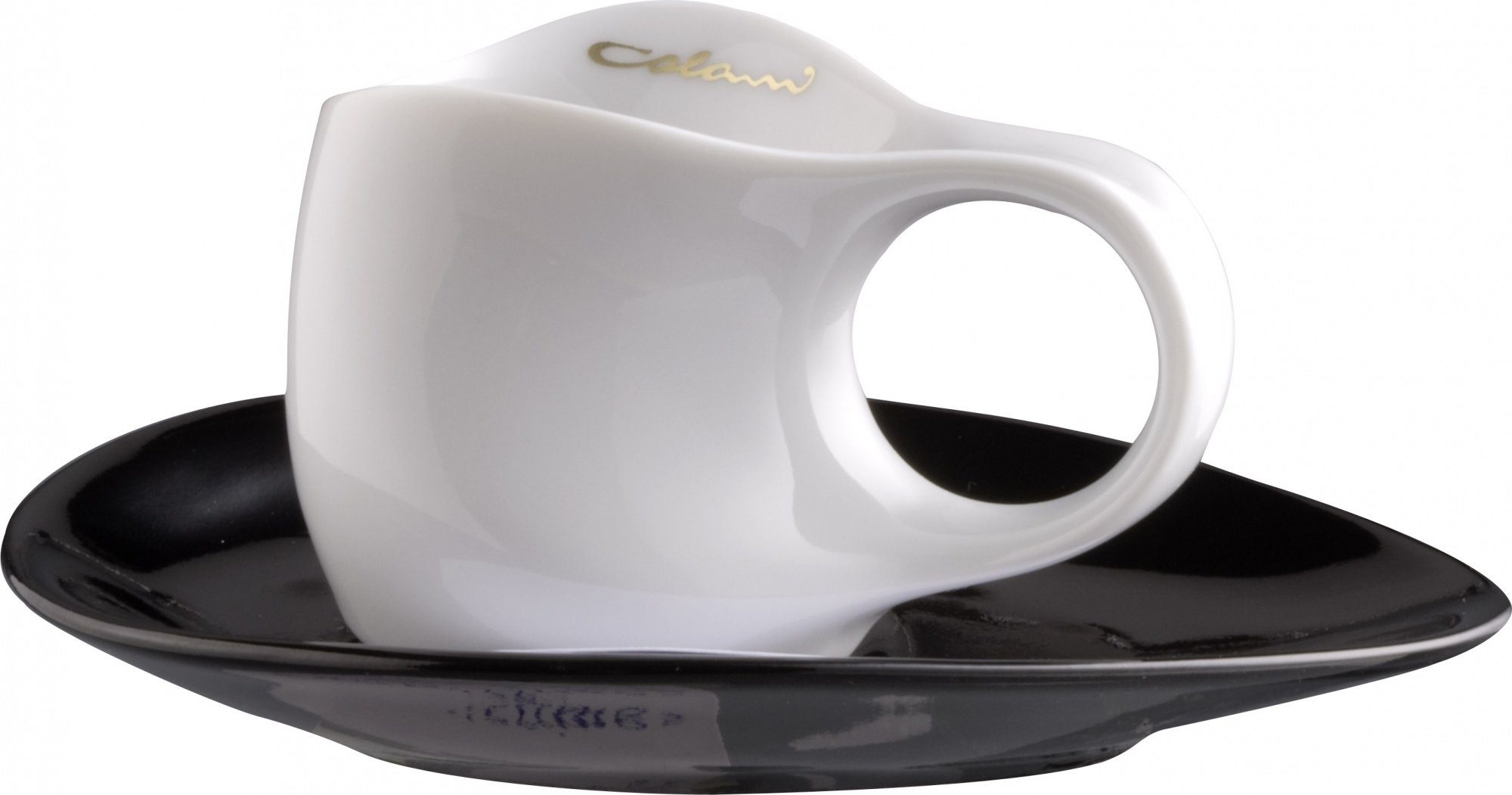 Colani Espressotasse 2er Set Colani Espressotasse mit Untertasse Weiß 0,04l, 4-tlg., Porzellan, im Geschenkkarton, Porzellan, Colani Schriftzug