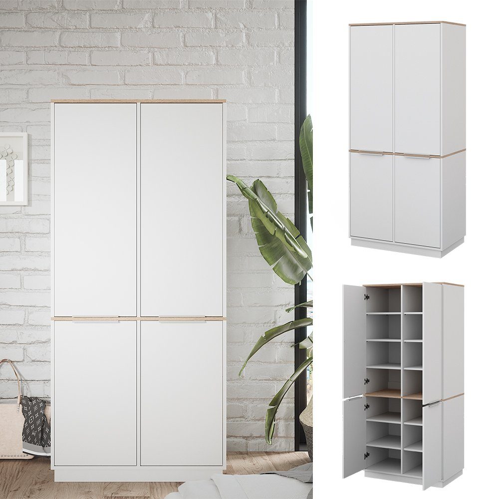 Vicco Aktenschrank Betti, Weiß/Sonoma, 82 x günstig online kaufen